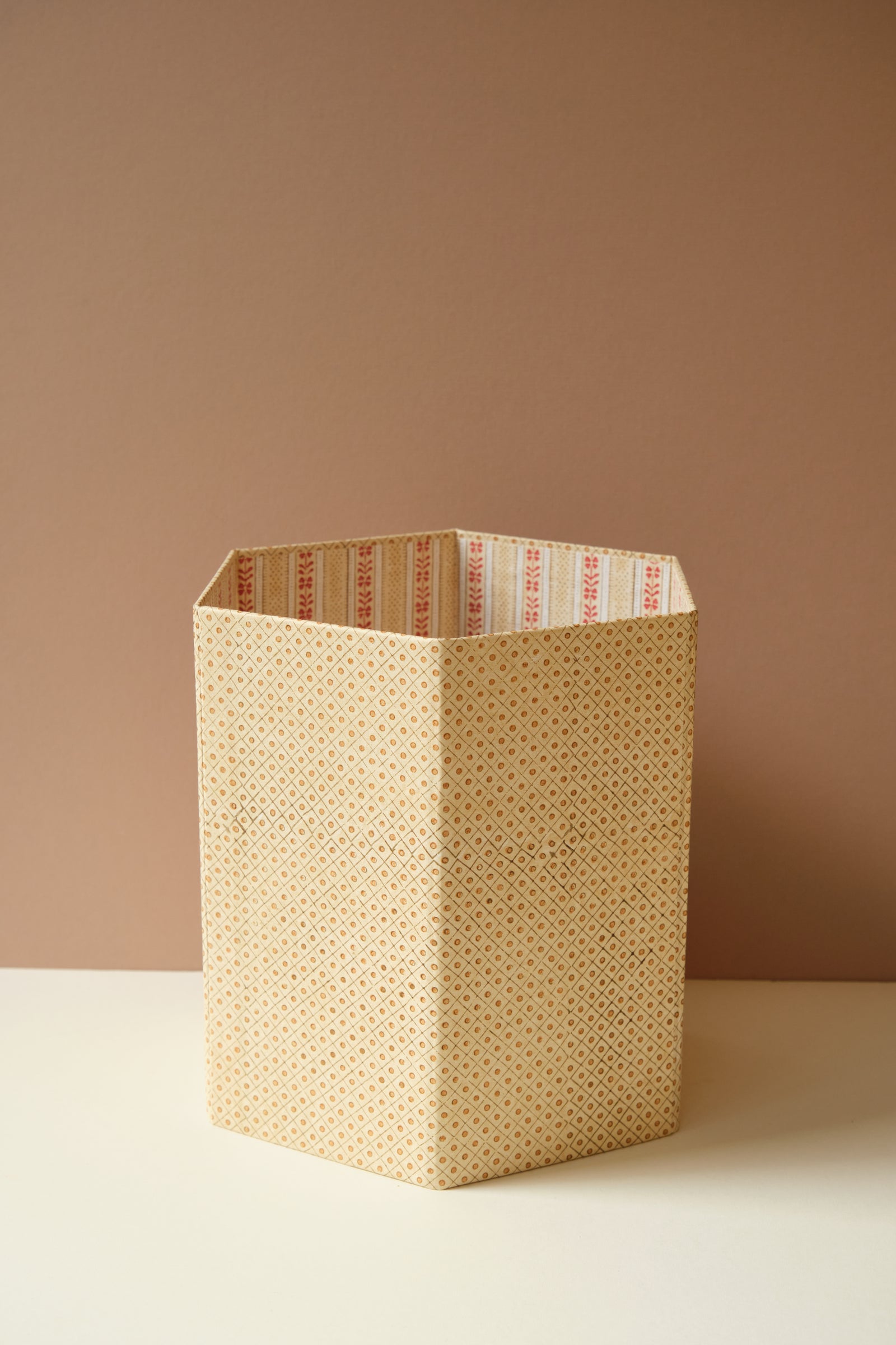 Block Print Waste Paper Bin