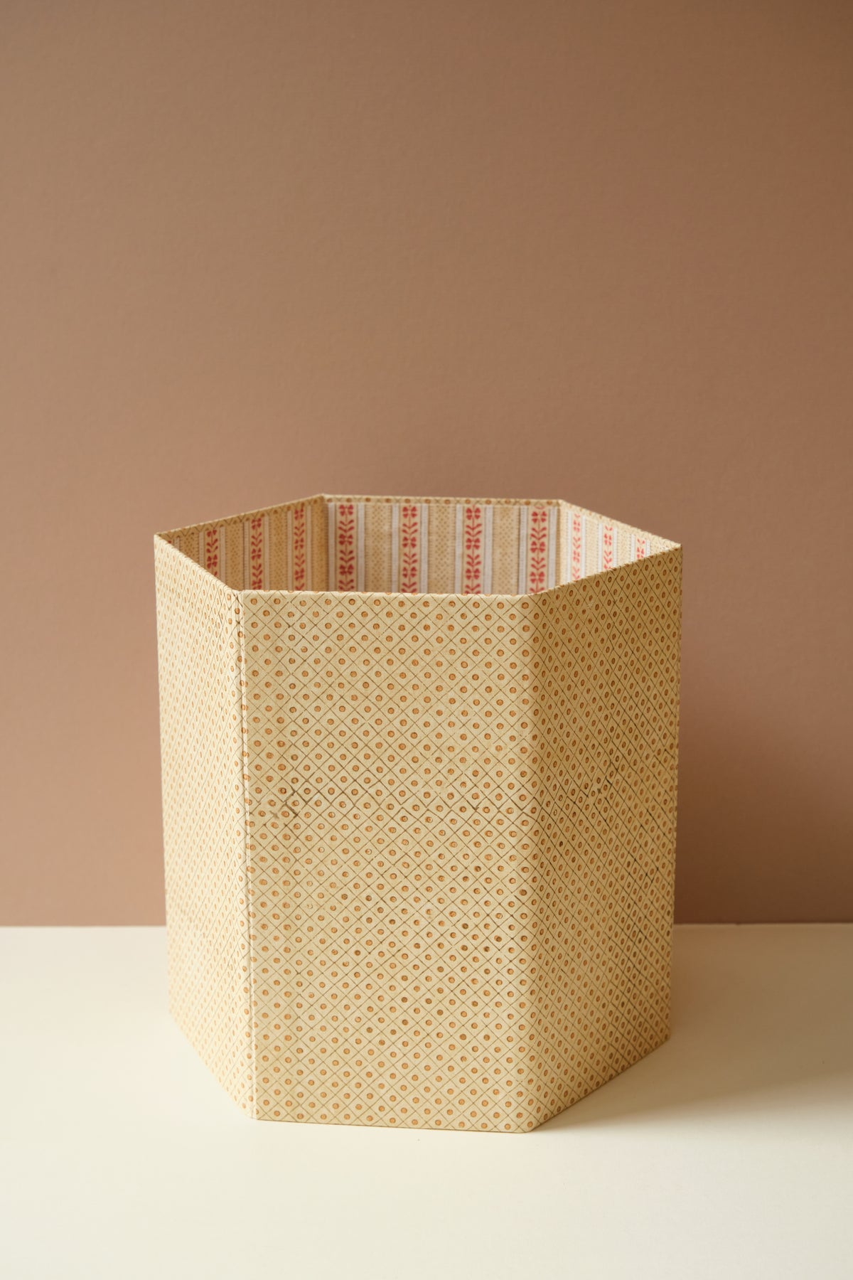 Block Printed Paper Bin