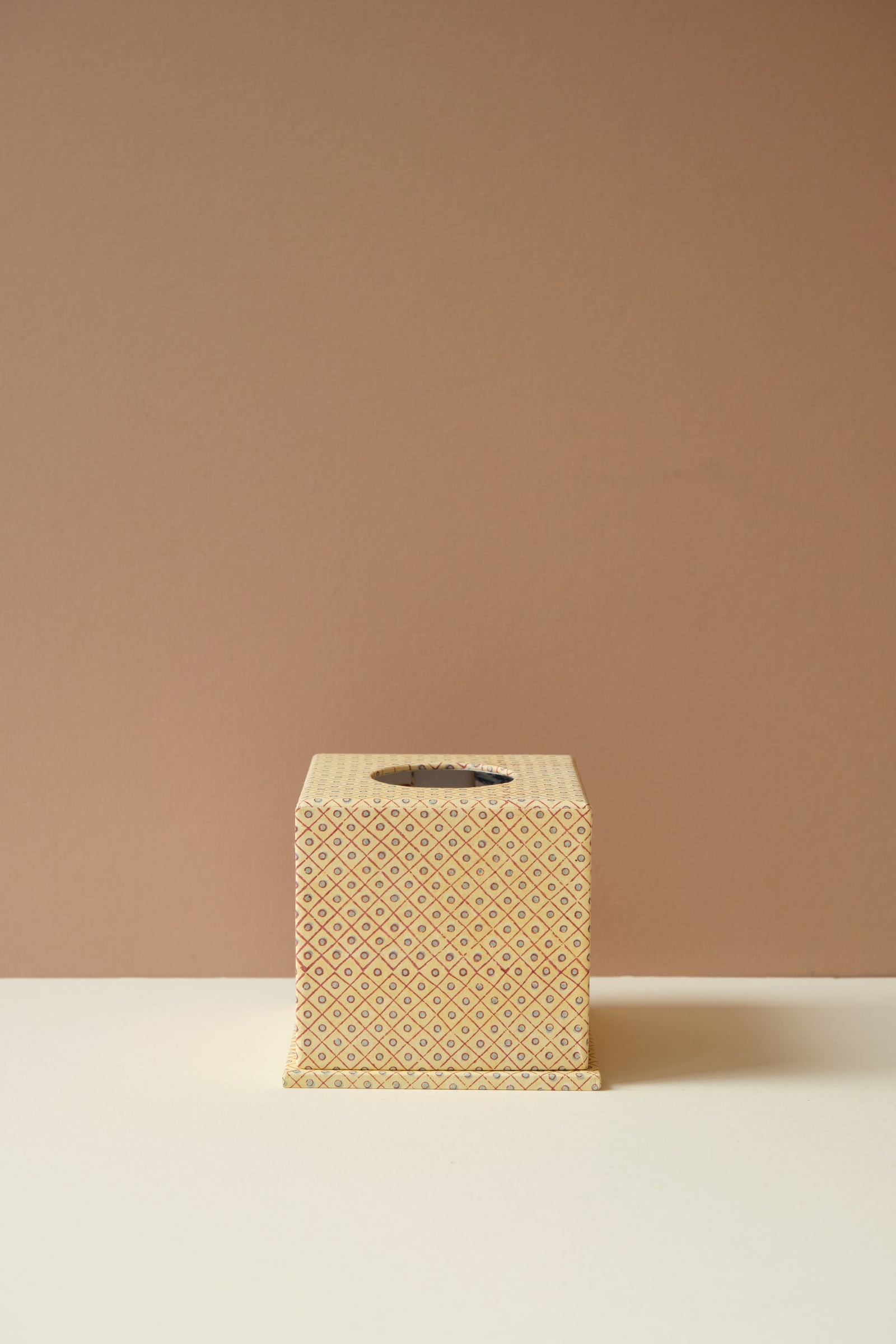 Yellow Blockprint Tissue Box
