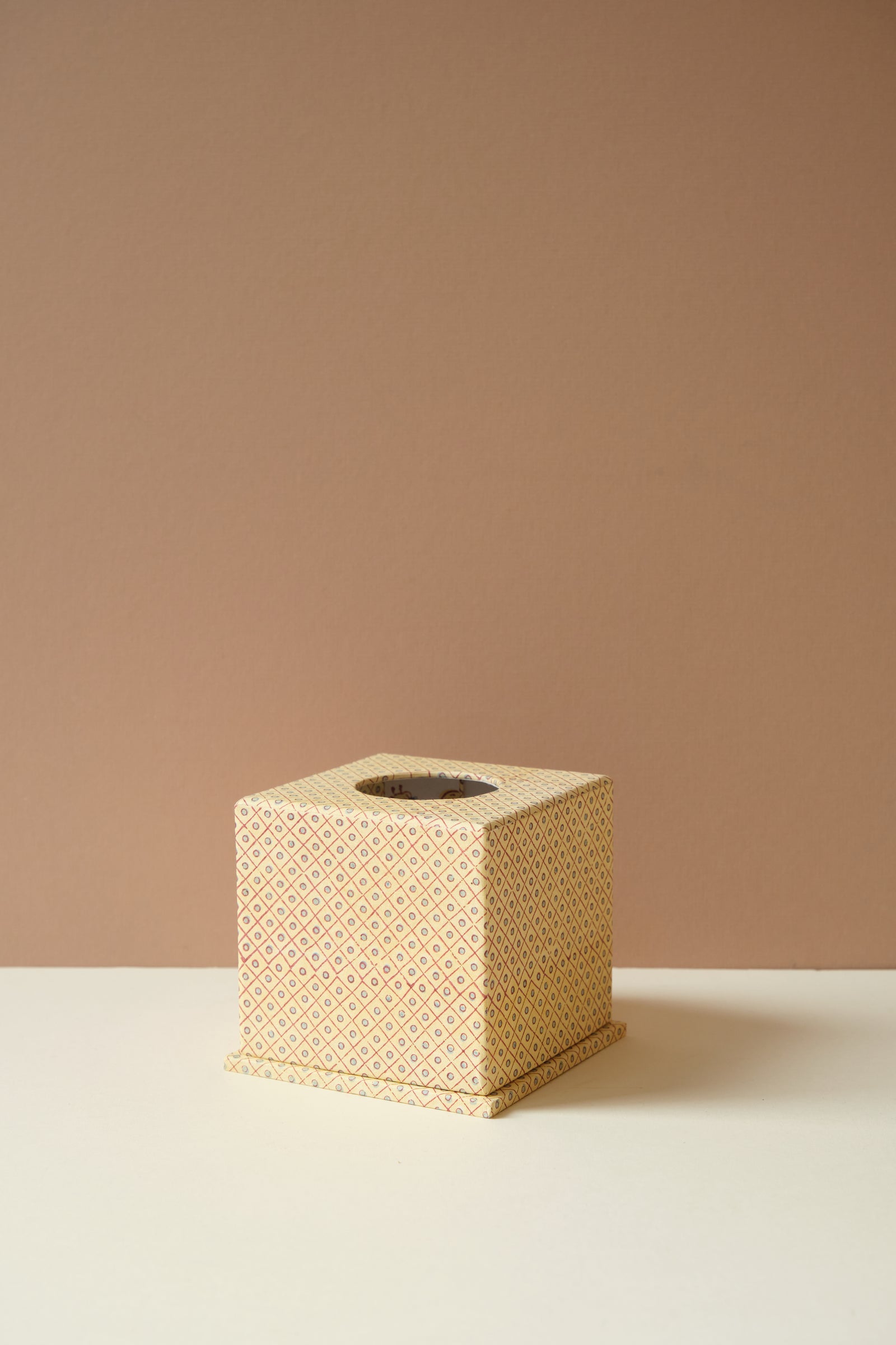 Yellow Blockprint Tissue Box