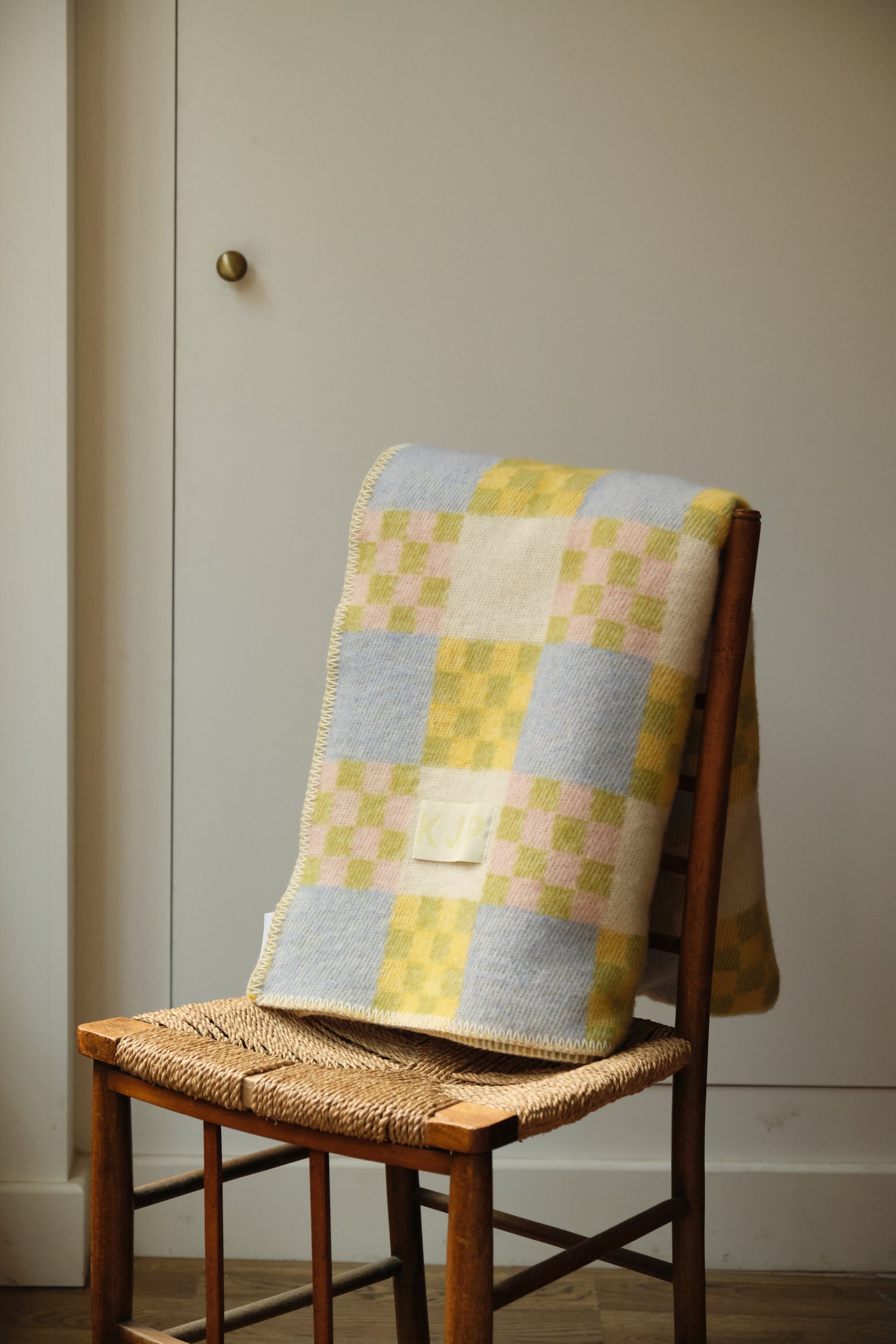 Multicoloured Merino Wool Blanket
