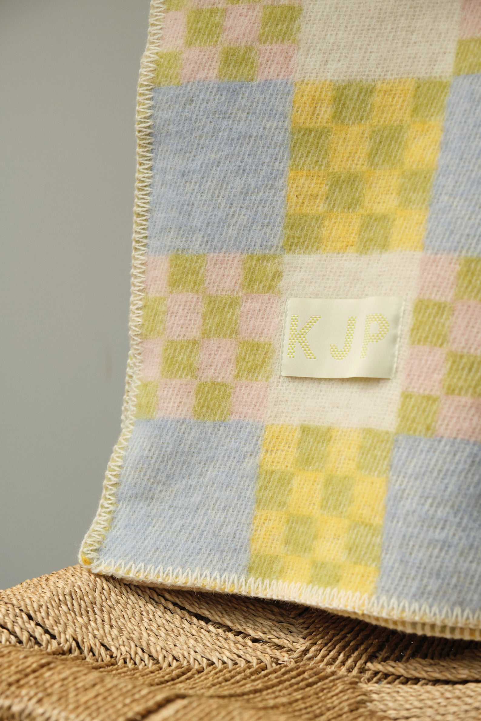 Multicoloured Merino Wool Blanket