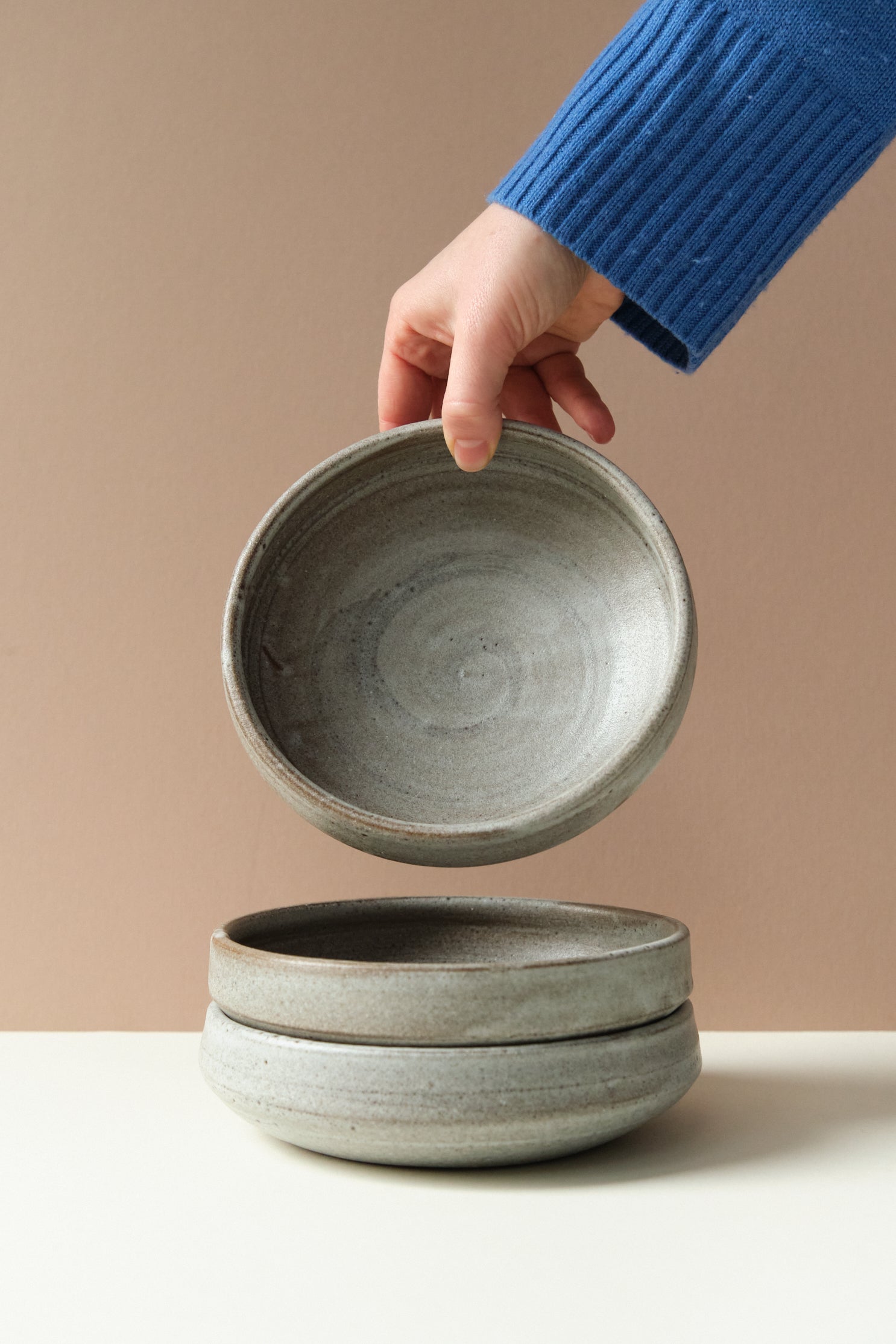 Blue Wash Dessert Bowl