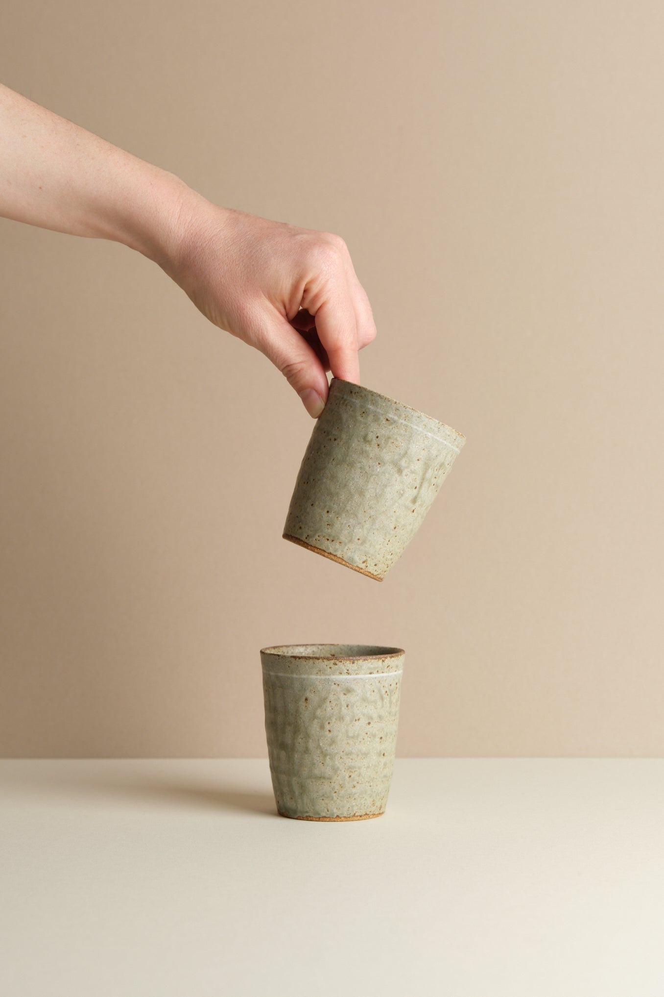 Ash Glaze Inlaid Beaker