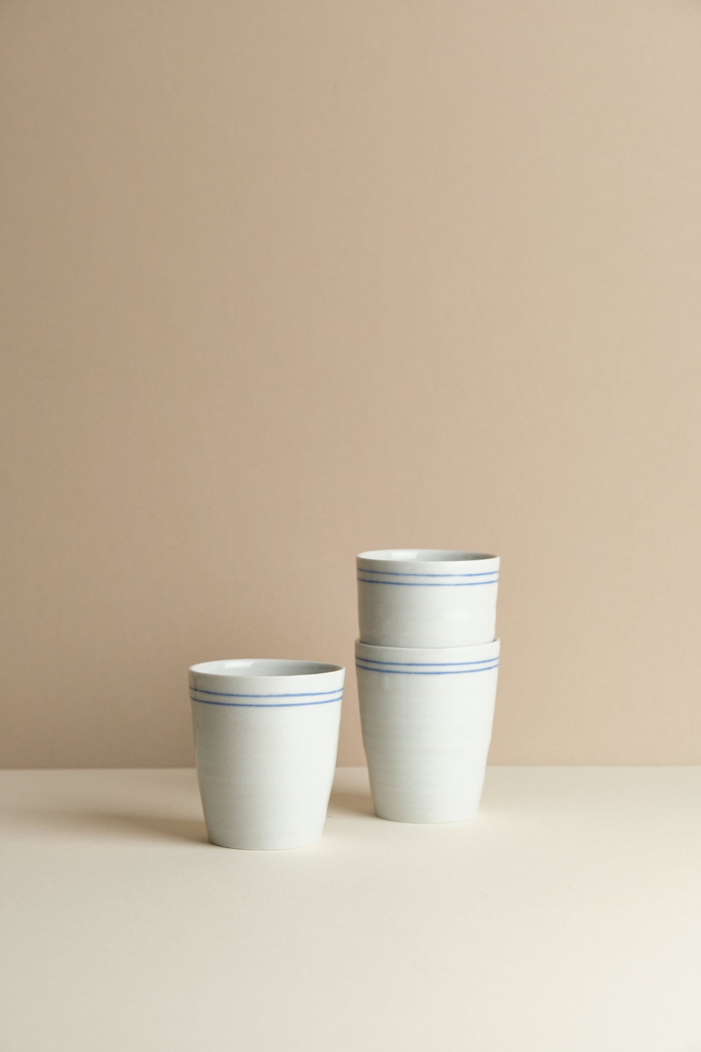 Porcelain Stripe Beaker