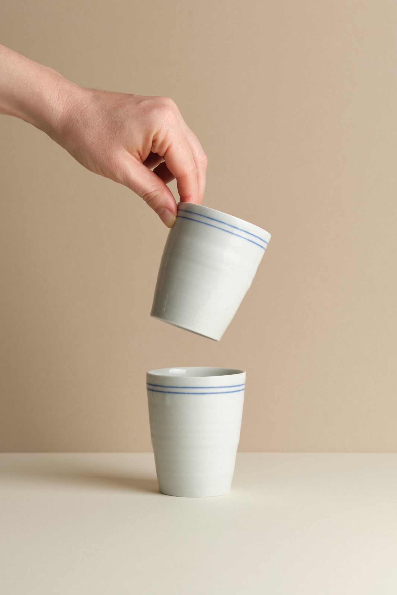 Porcelain Stripe Beaker