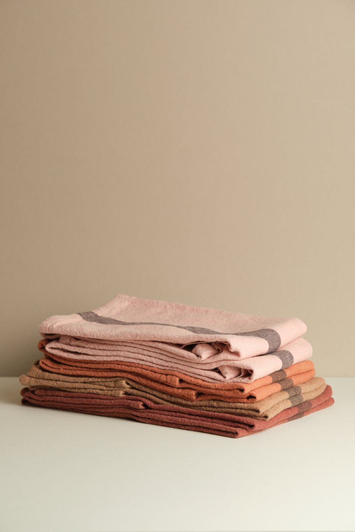 Autumn Stripe Linen Tea Towel