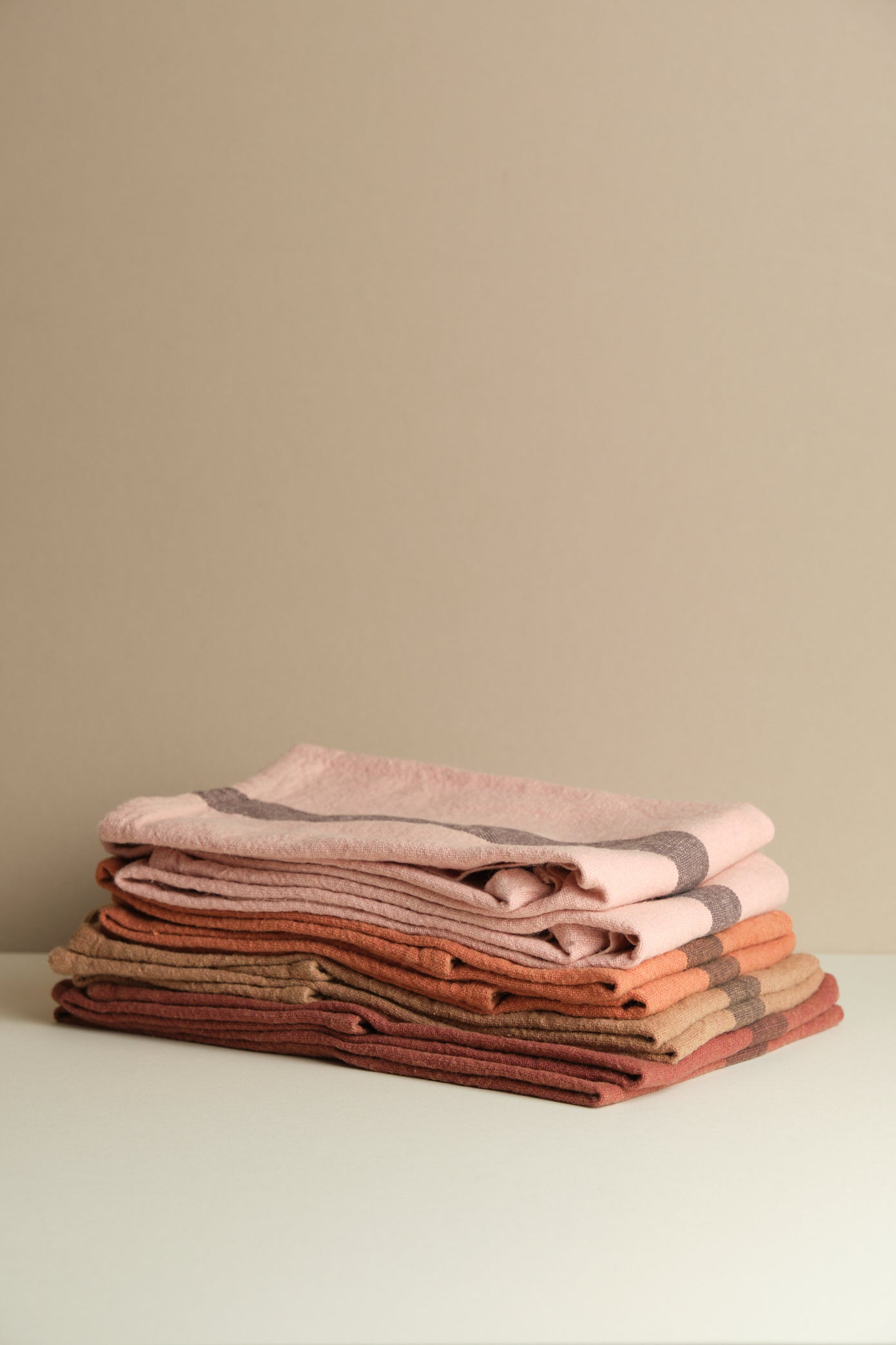 Autumn Stripe Linen Tea Towel