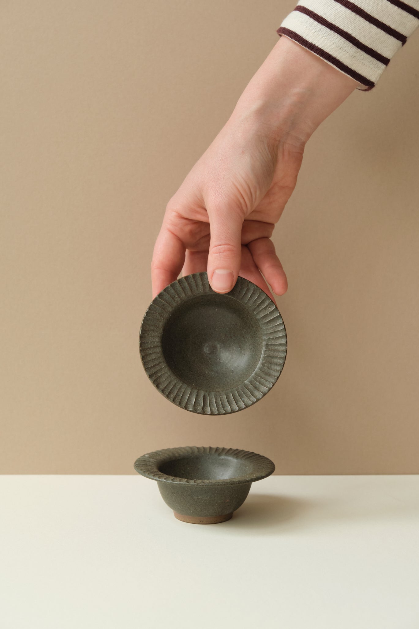 Green Carved Mini Dish