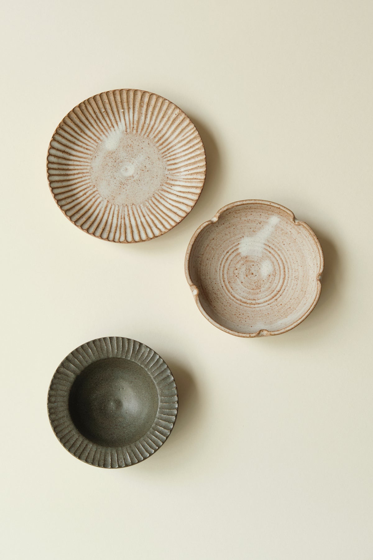 Green Carved Mini Dish by Sayaka