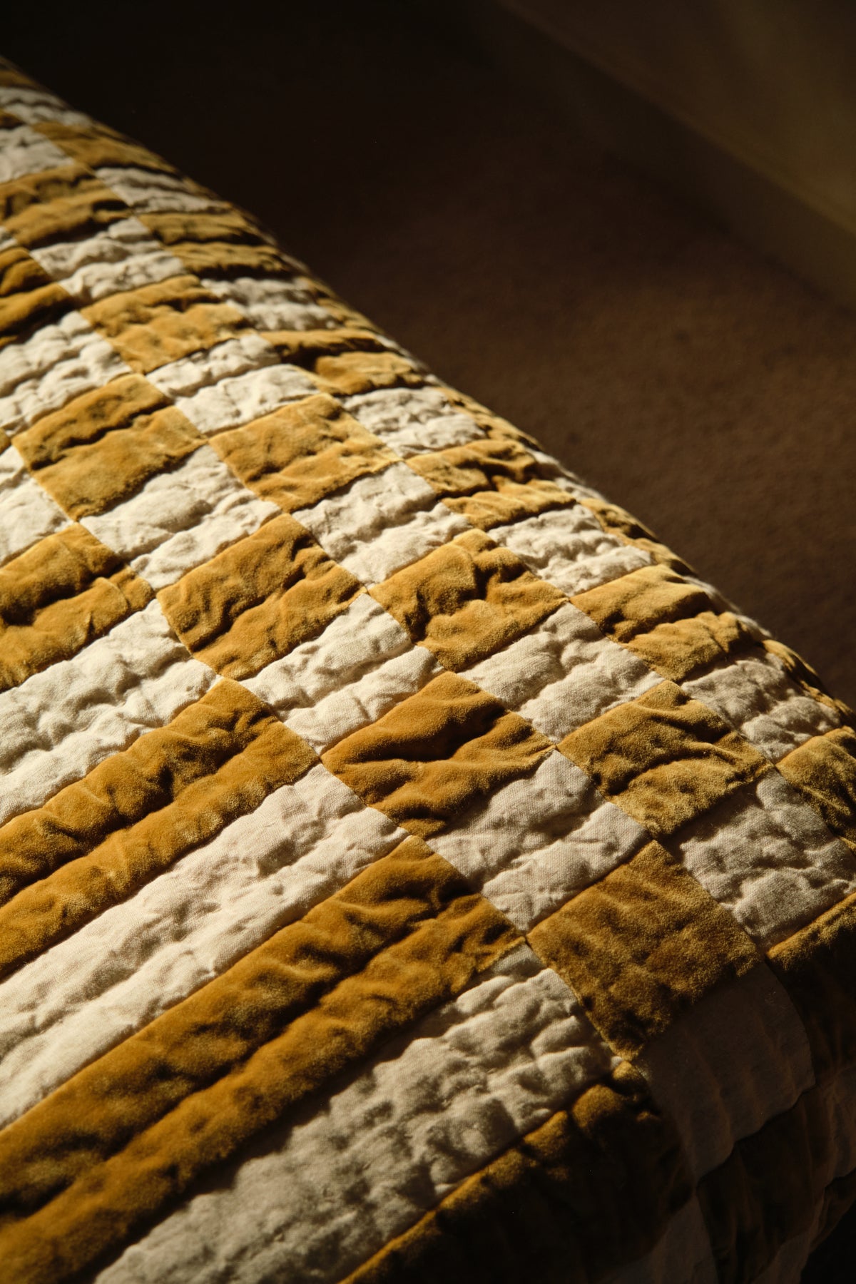 Mustard Velvet Quilt