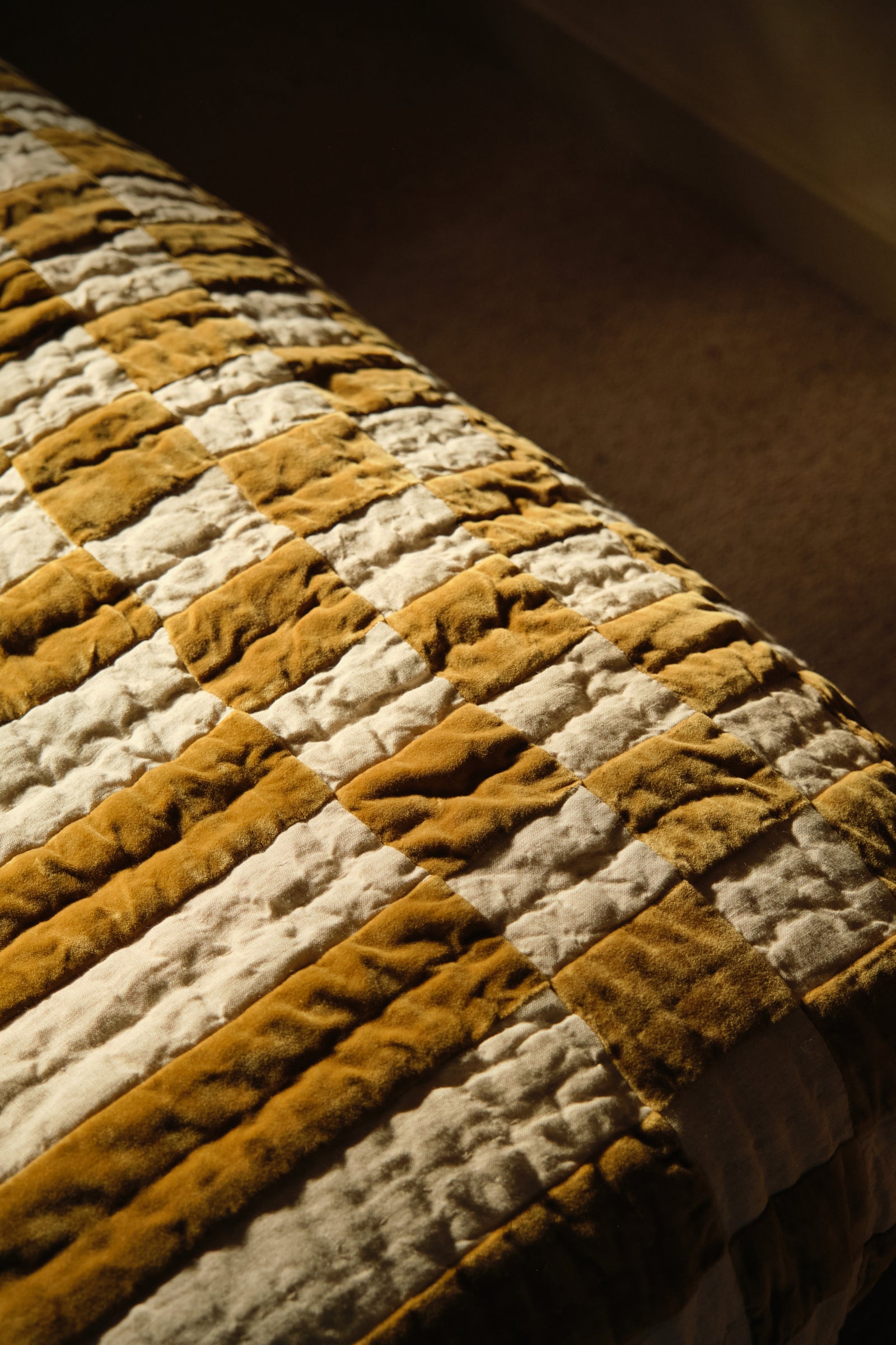 Mustard Velvet Quilt