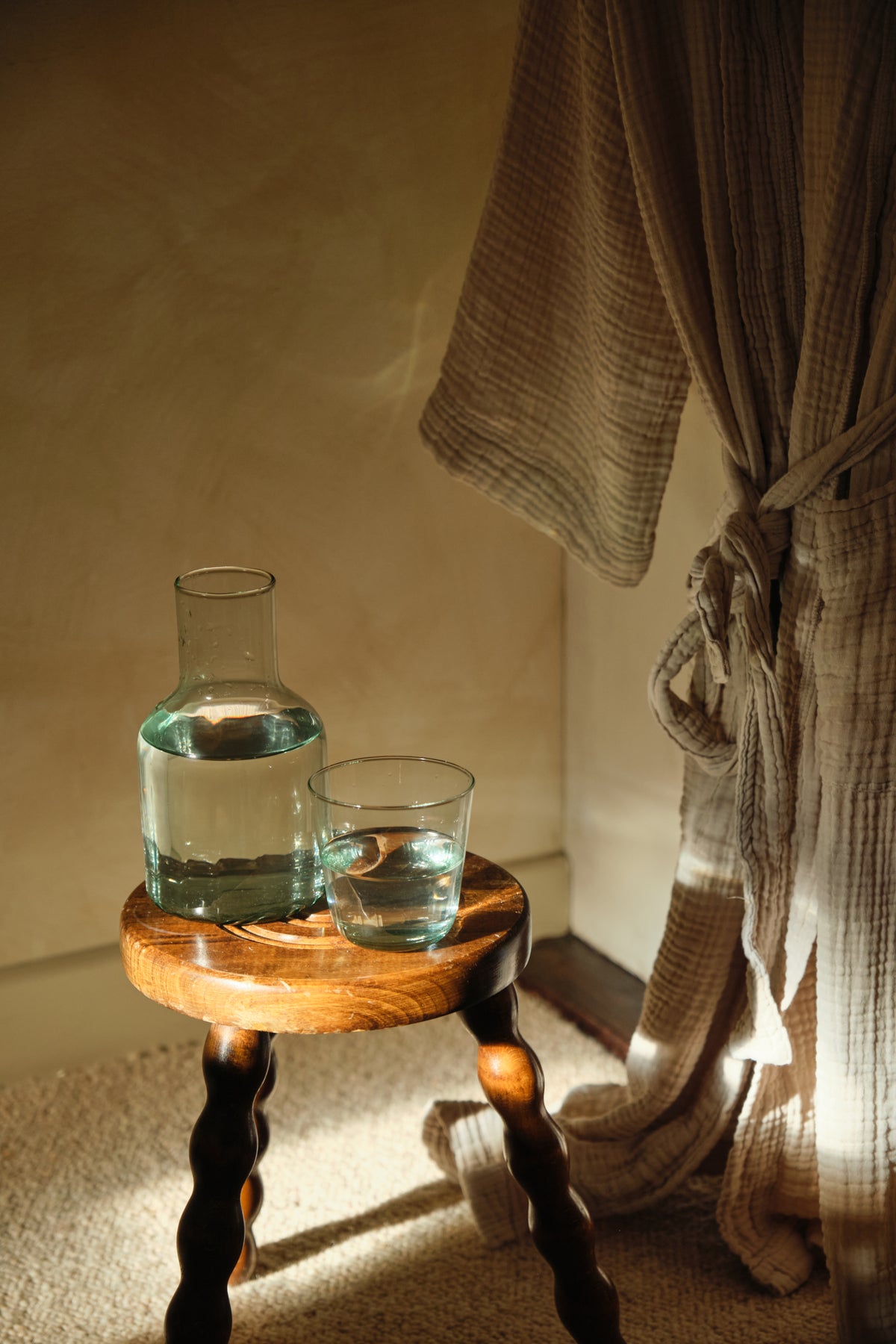 Recycled Glass Cup and Carafe Set