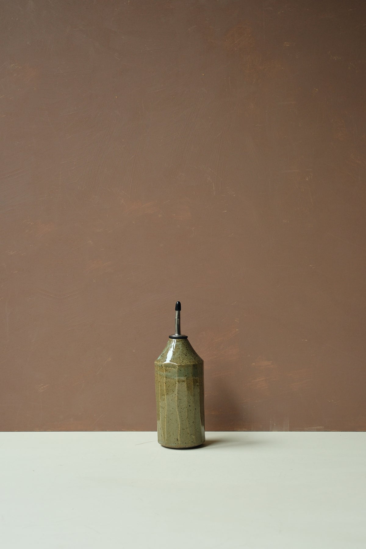 Carved Ceramic Oil Bottle