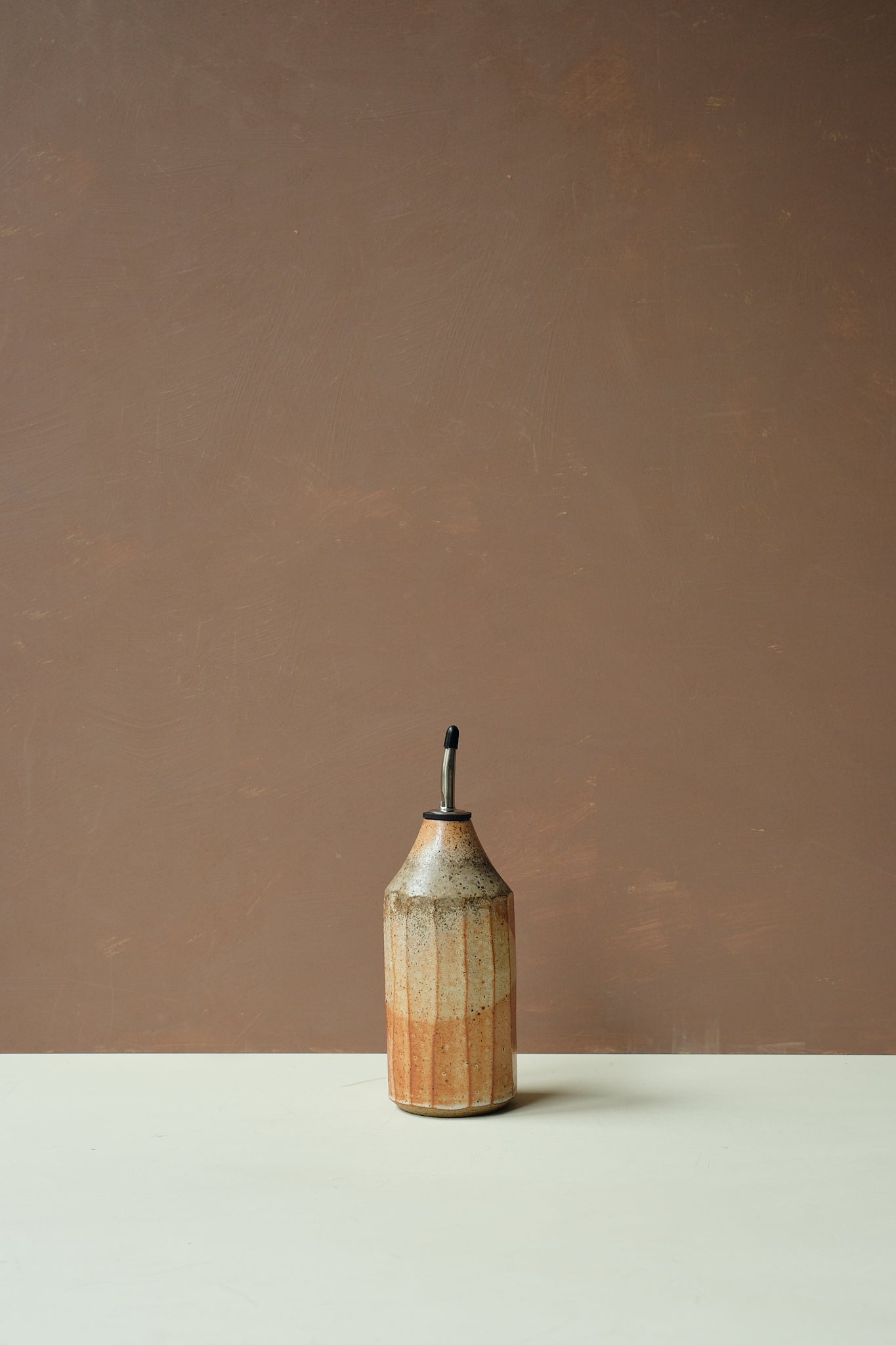 Carved Ceramic Oil Bottle - Scree Ceramics