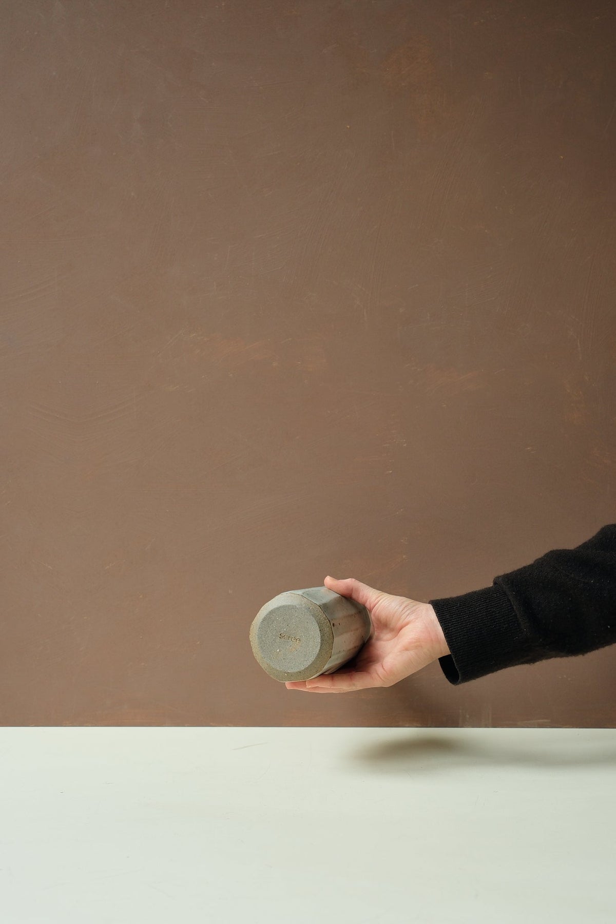 Carved Ceramic Oil Bottle - Scree Ceramics