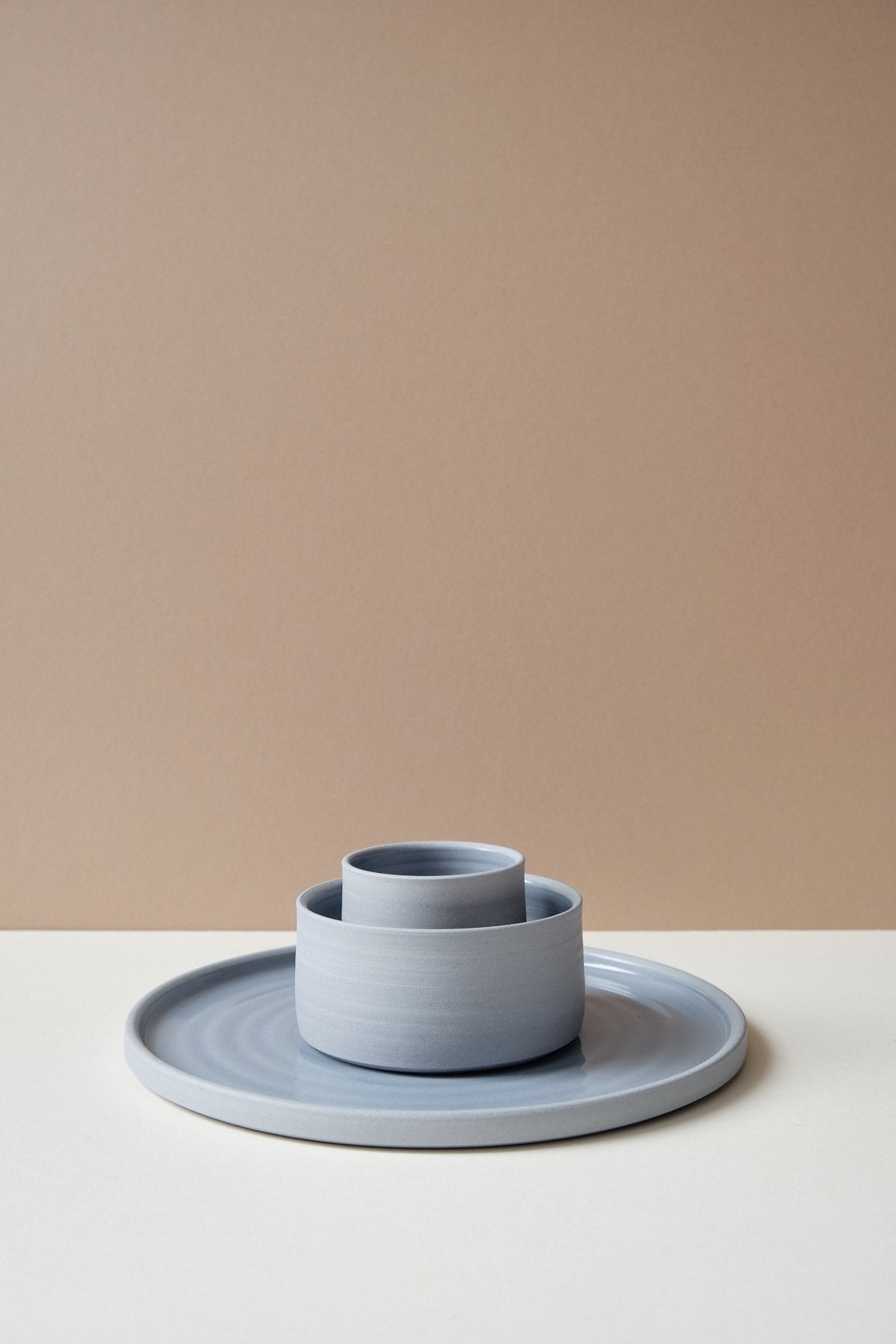 Cornflower Blue Flat White Cup