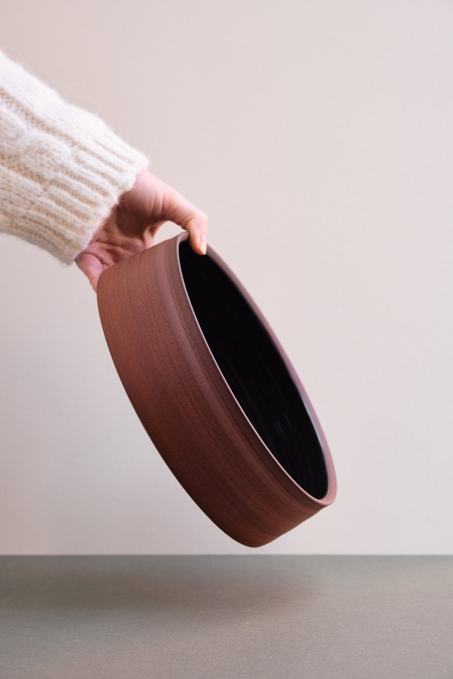 Large Red Wine Serving Dish