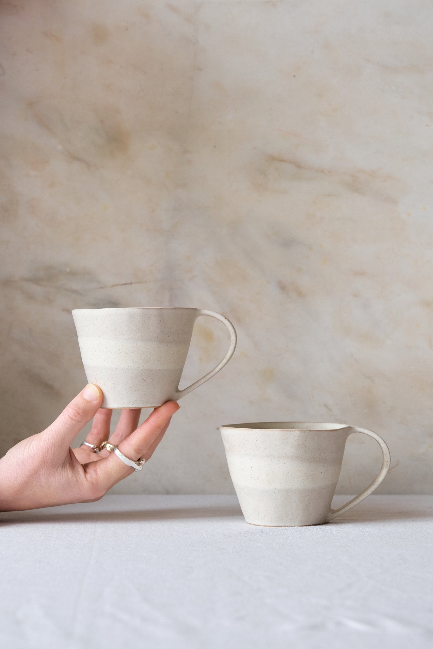 White Coiled Mug