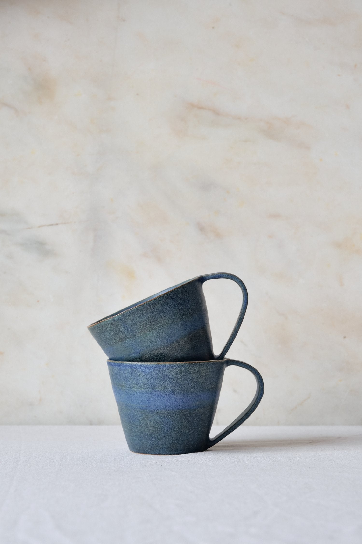 Blue Coiled Mug