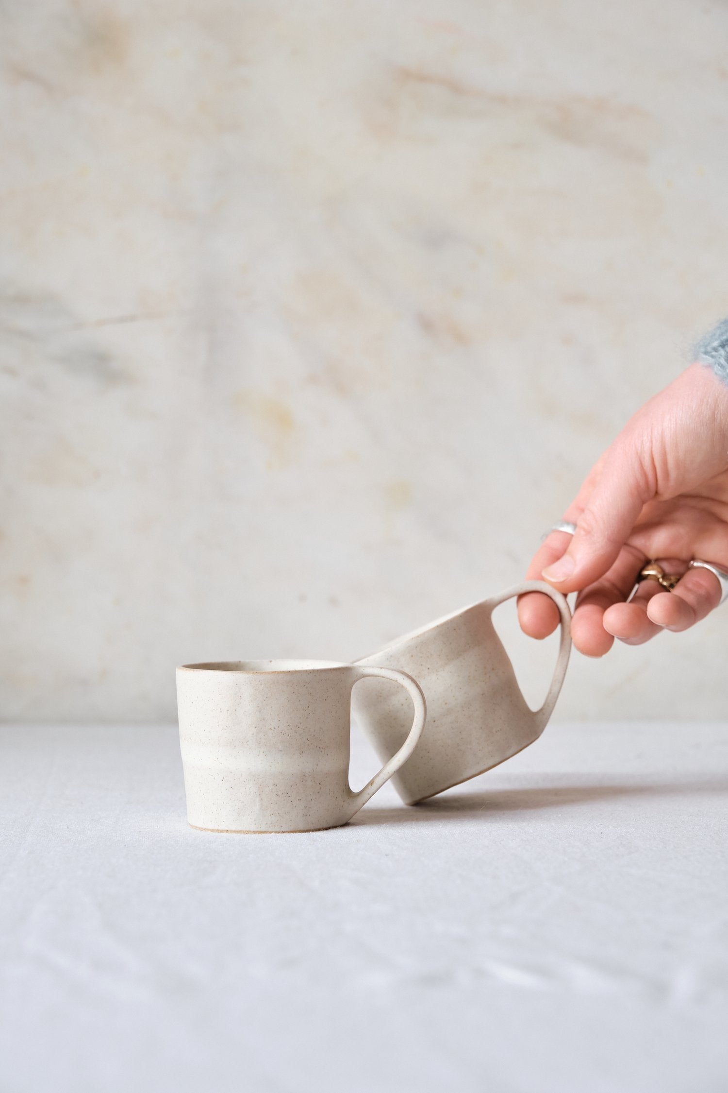 White Coiled Espresso Cup
