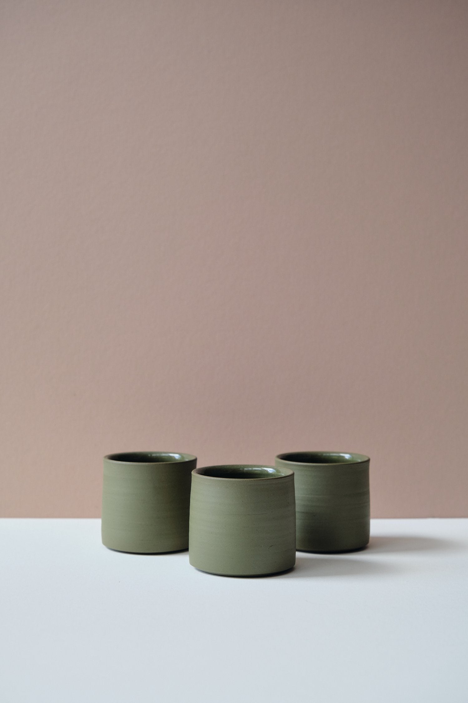 Moss Green Flat White Cup