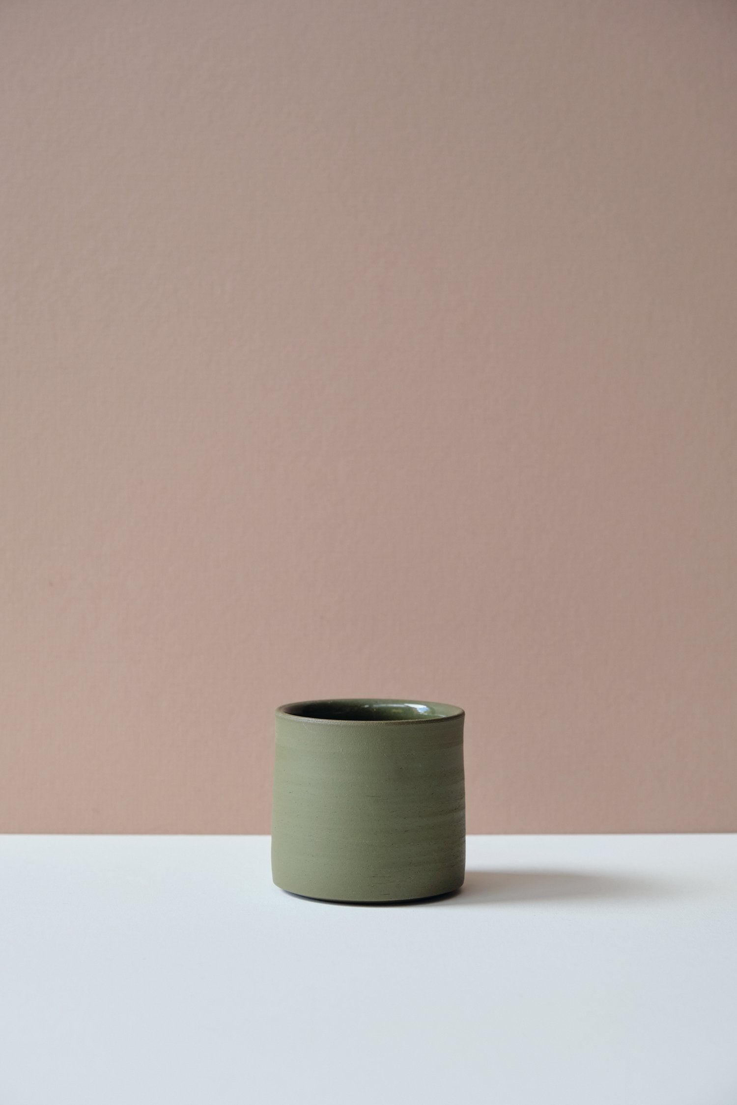 Moss Green Flat White Cup