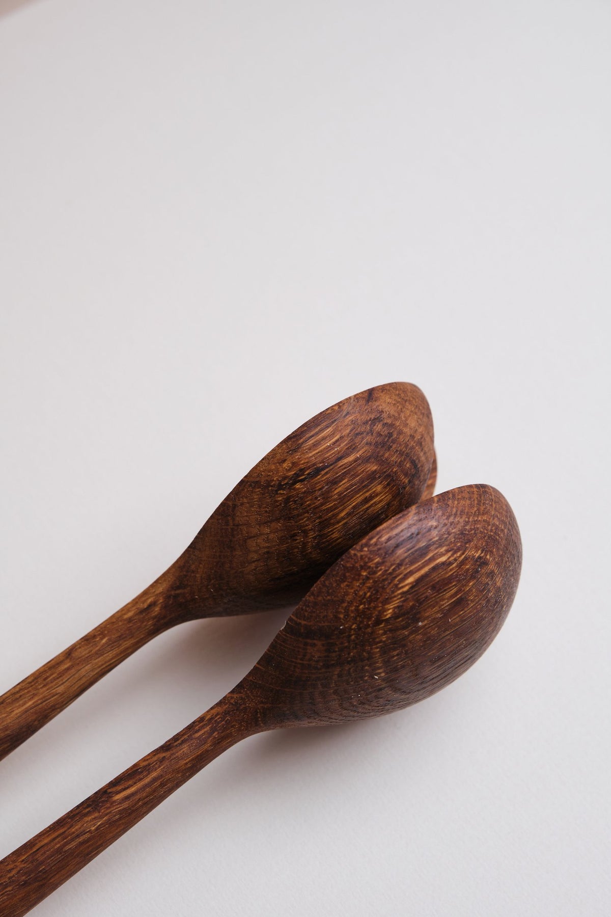 Brown Oak Salad Servers by Selywn House