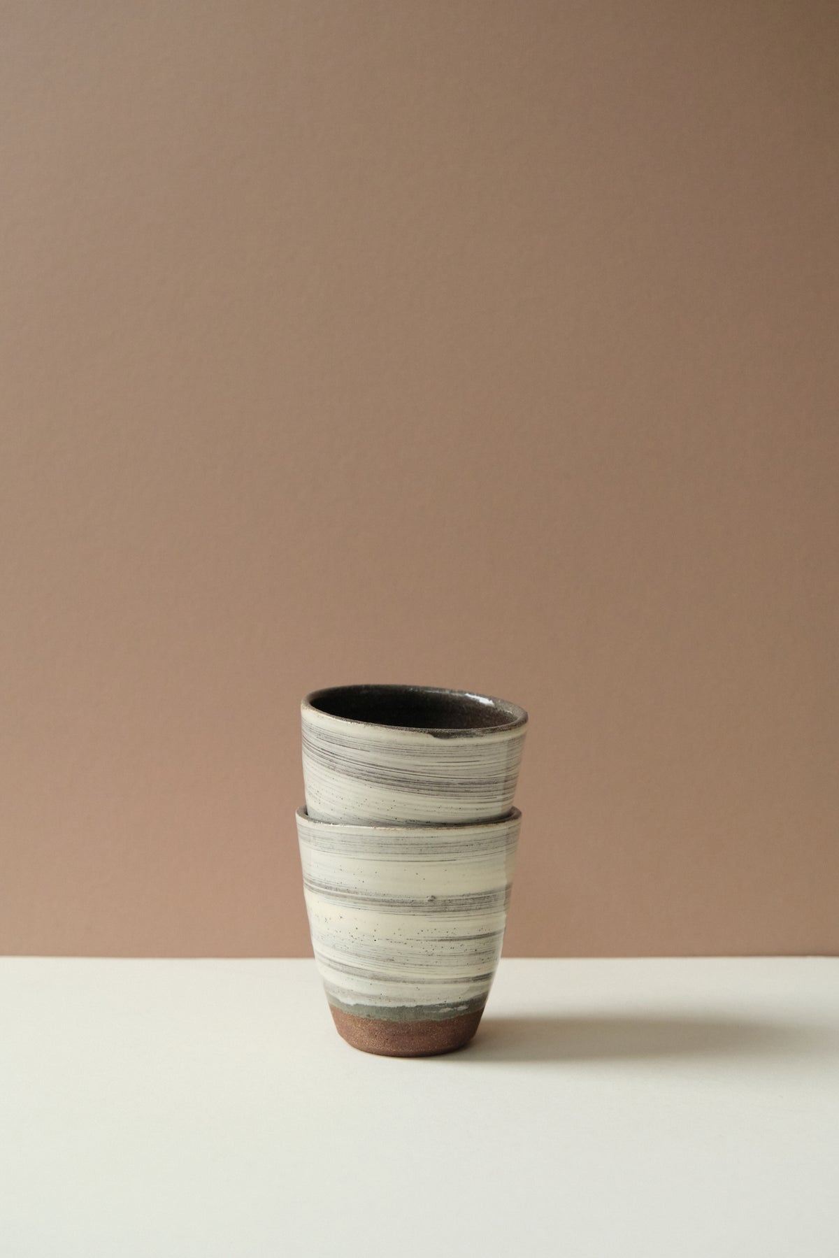 Slip Glaze Handleless Cup