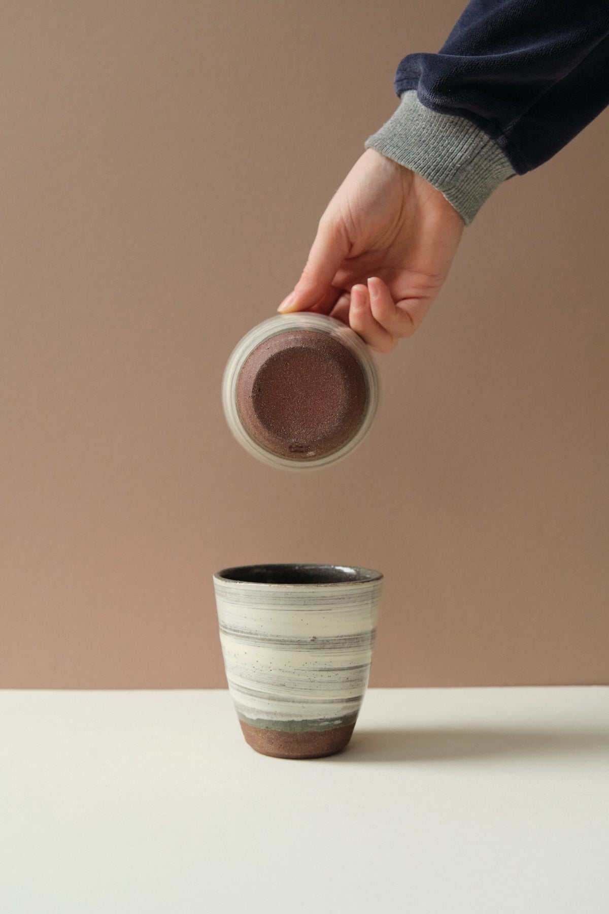 Slip Glaze Handleless Cup