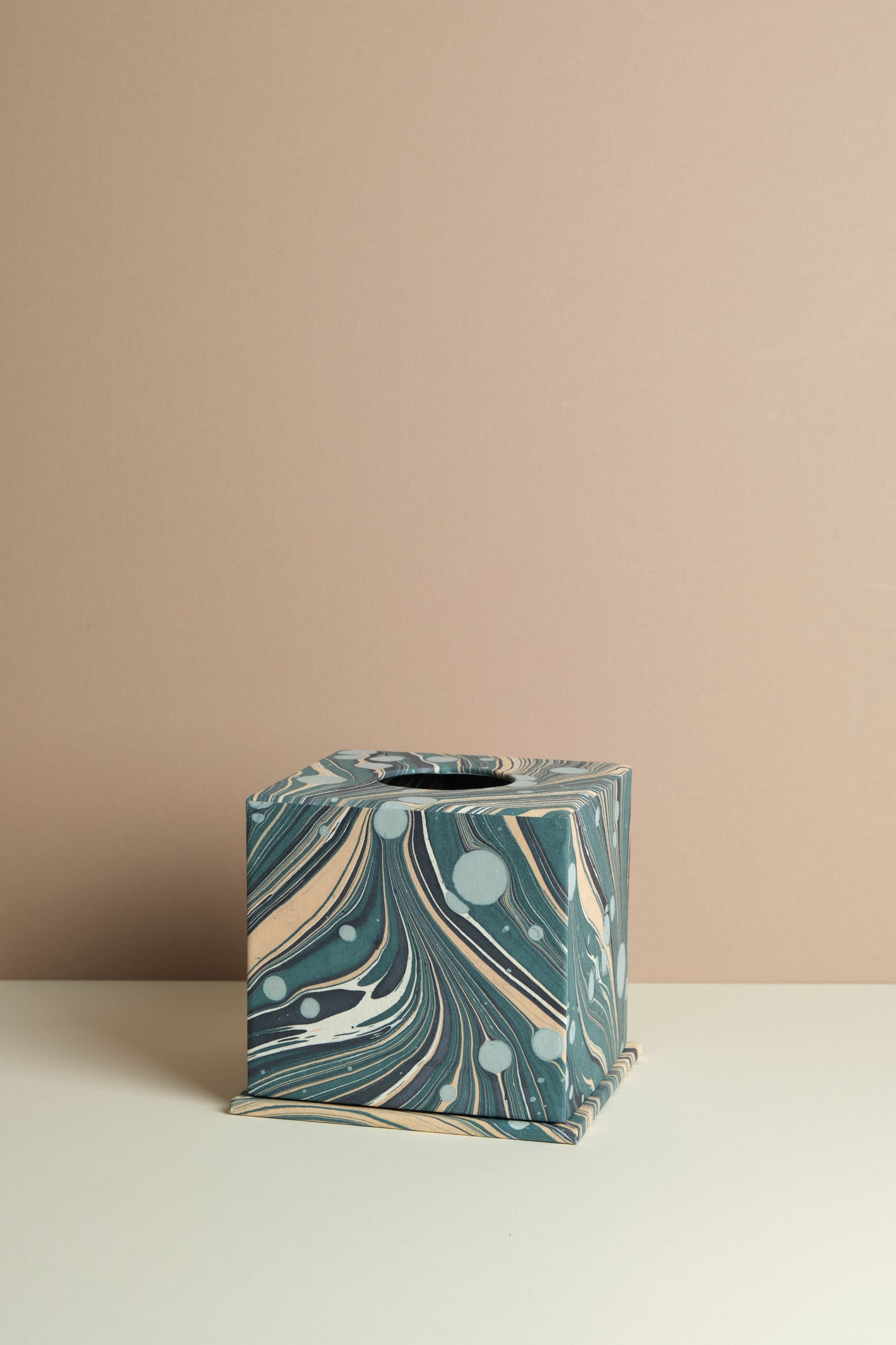 Blue Marble Square Tissue Box