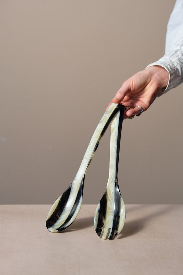 Striped Salad Servers by Heim Söhne