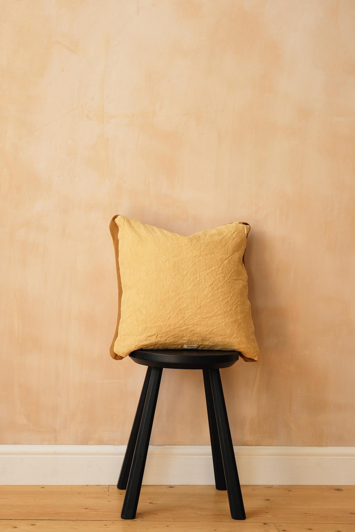 Ochre Linen Cushion by Pomax