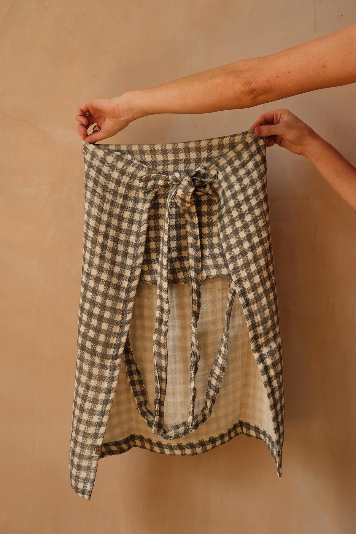 Black Gingham Apron