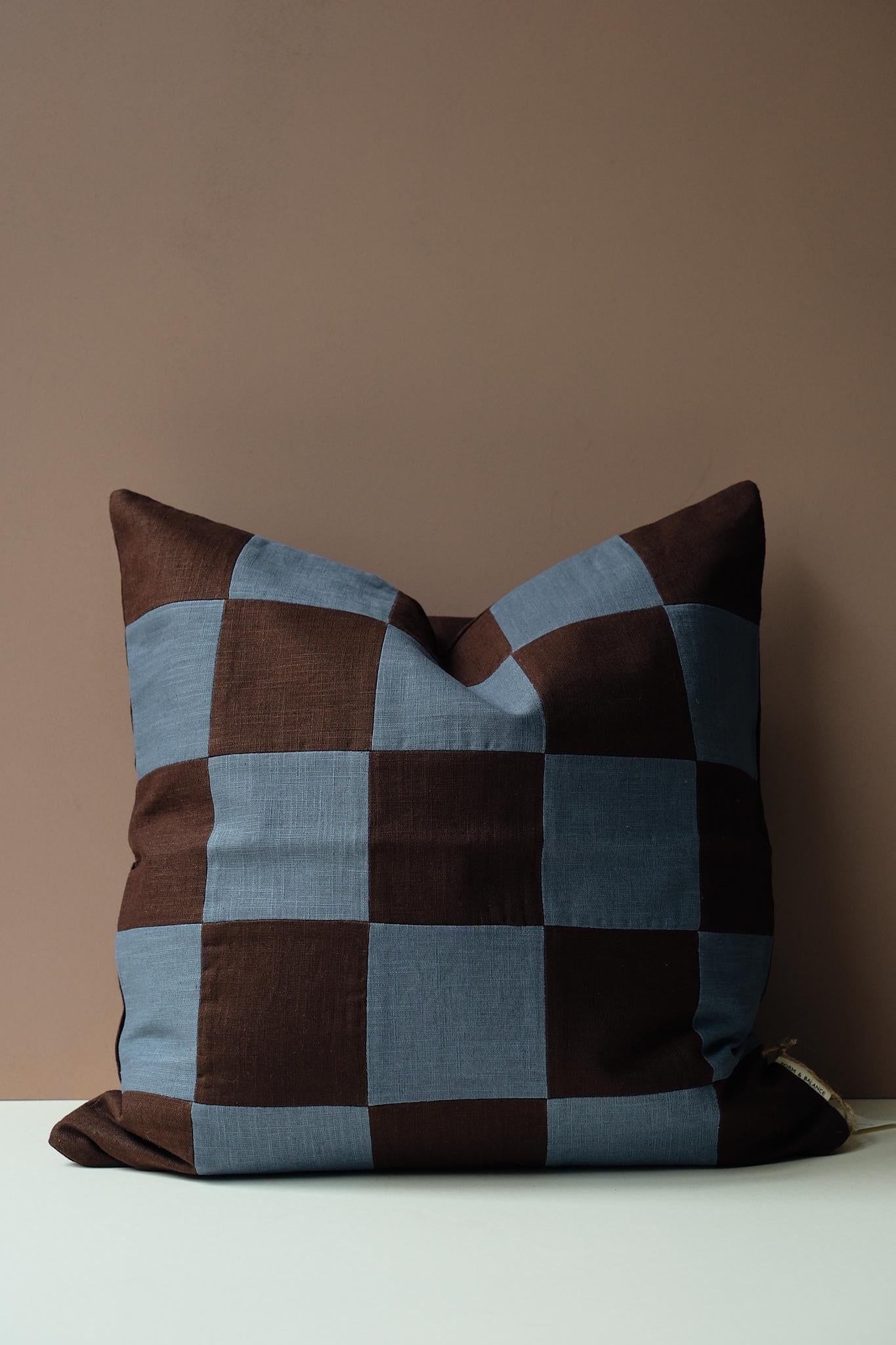 Checked Cushion Cover by Form & Balance