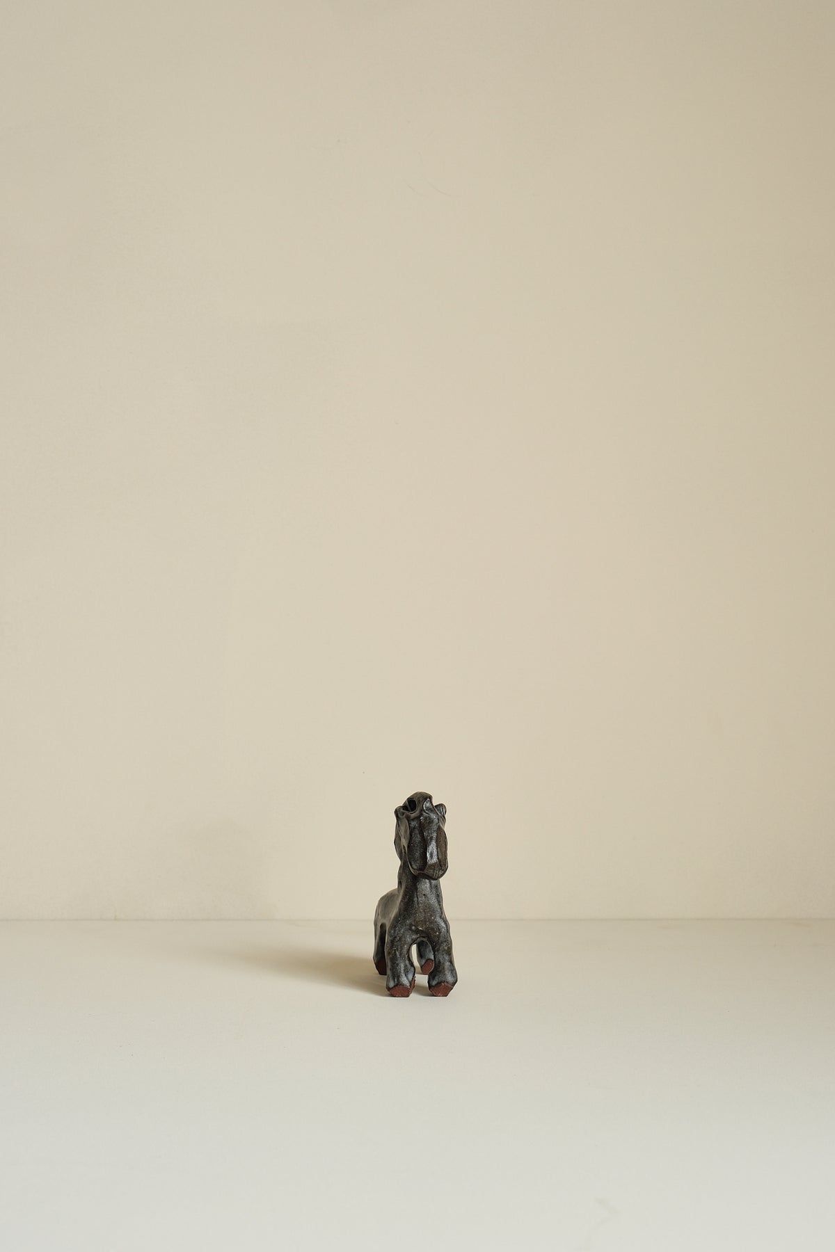 Blue Glaze Stoneware Horse by Grace McCarthy