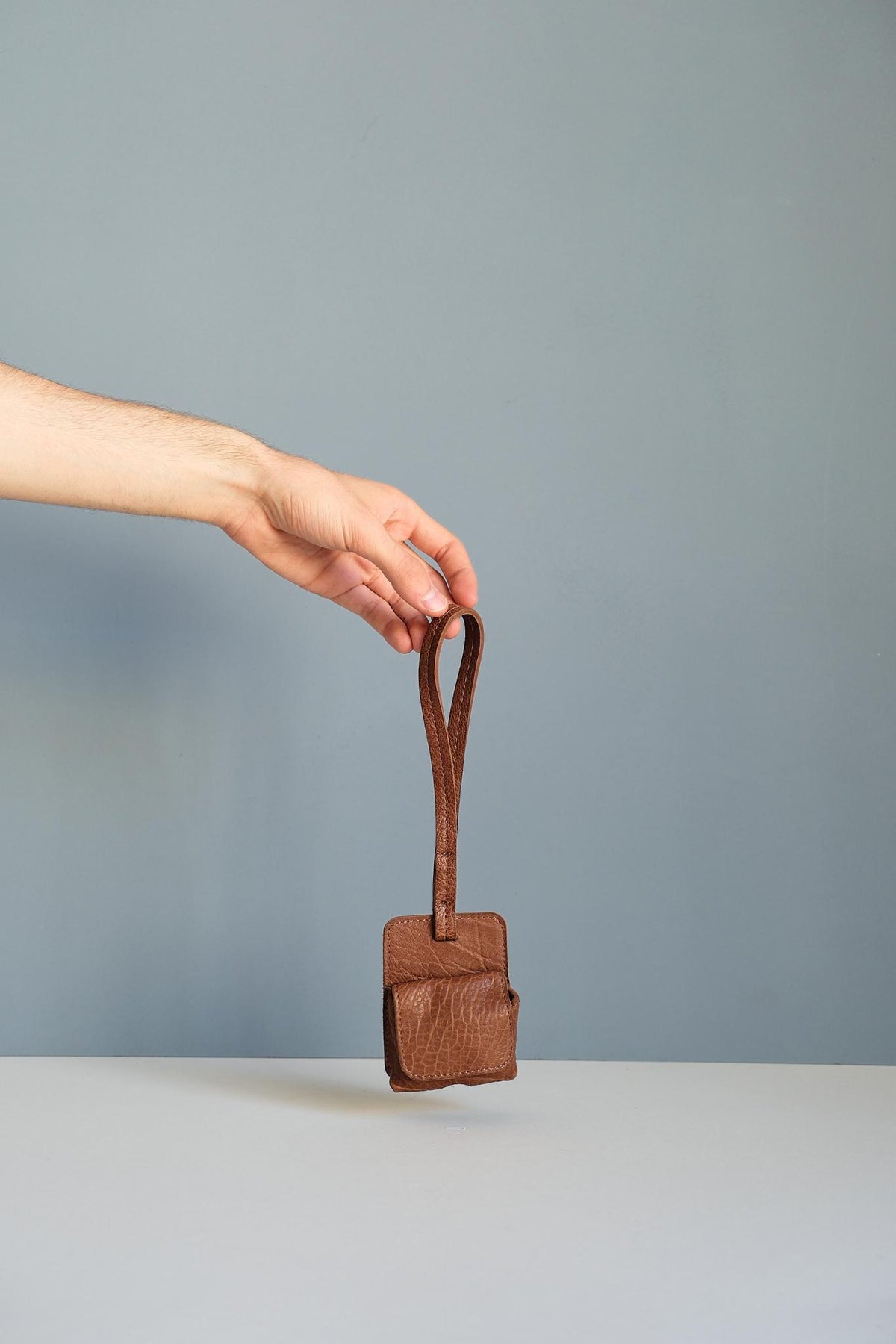 Brown Leather AirPod Holder
