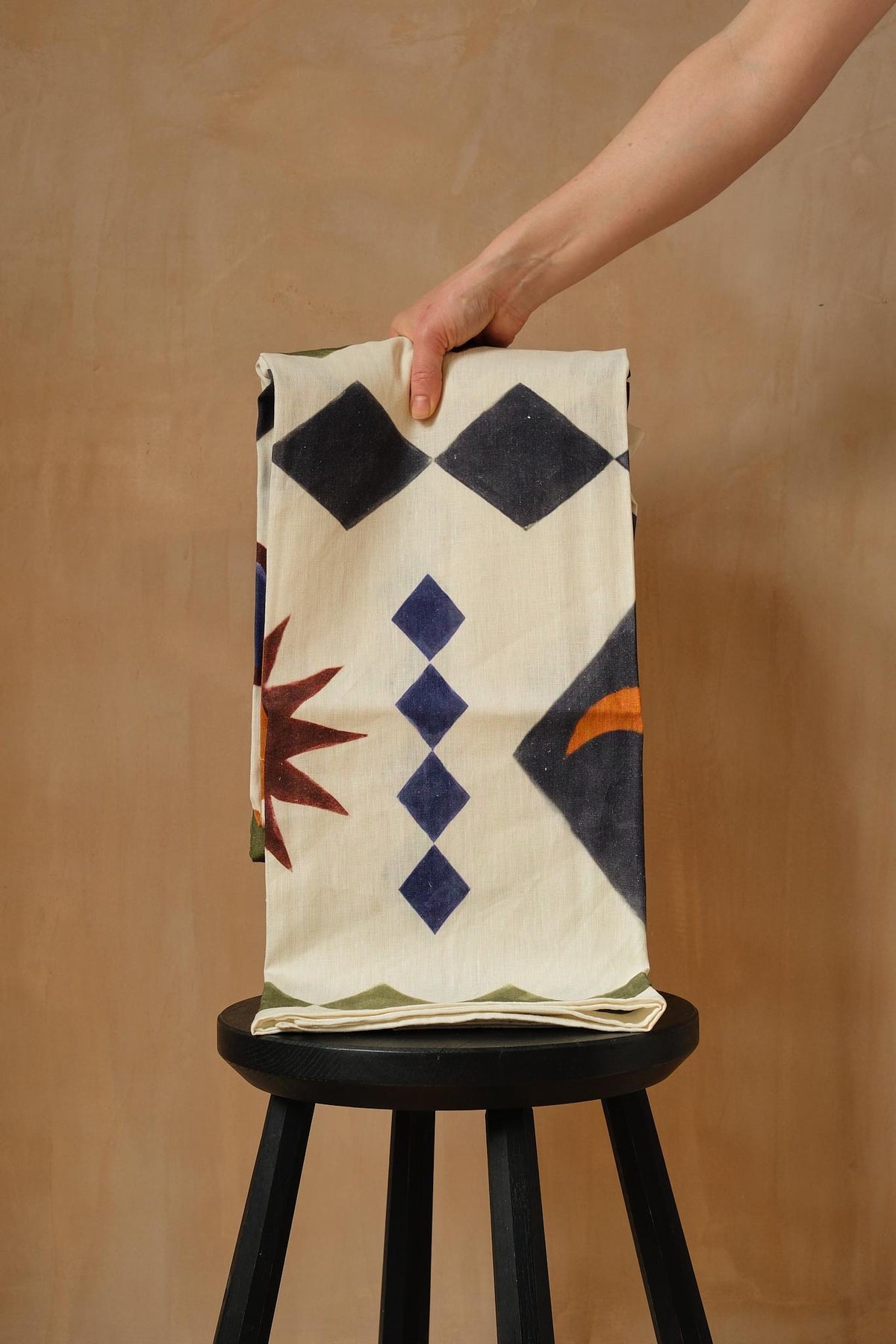 Block Printed Patterned Tablecloth