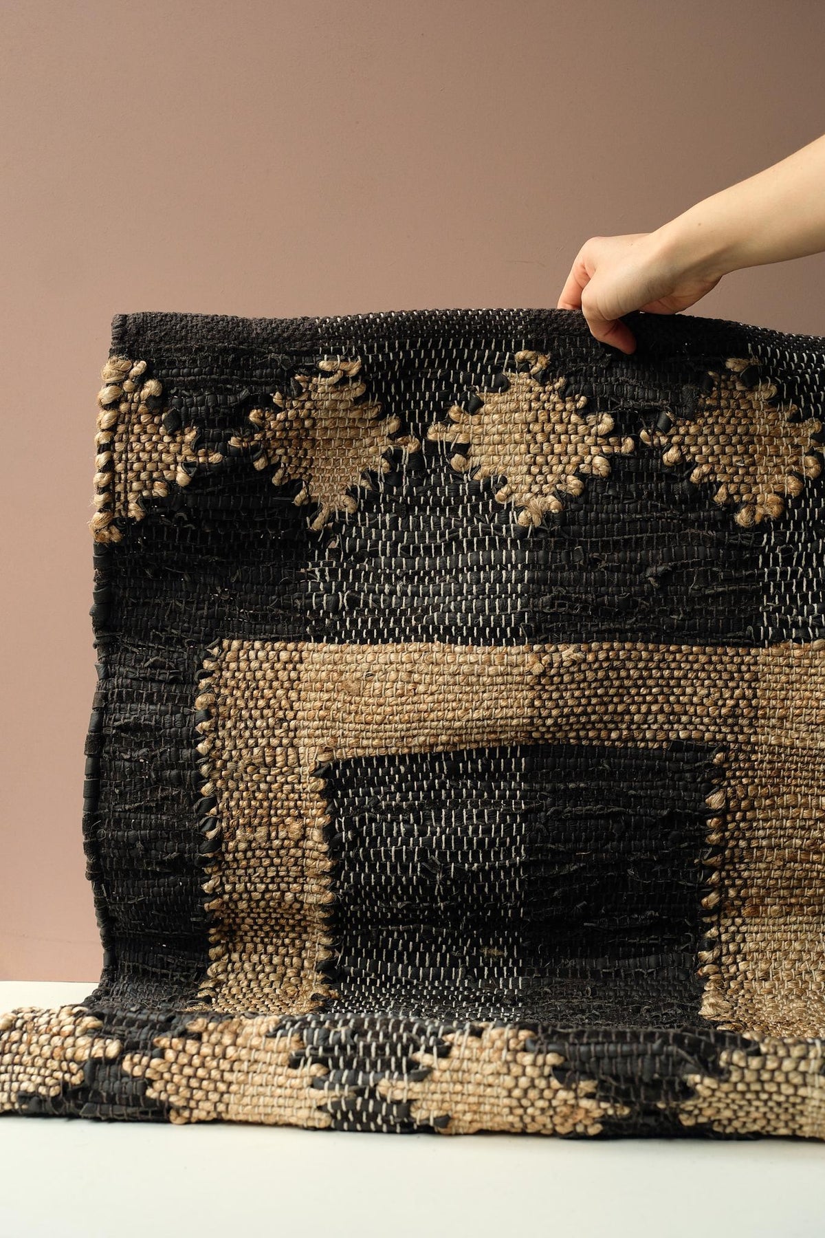 Leather &amp; Jute Doormat