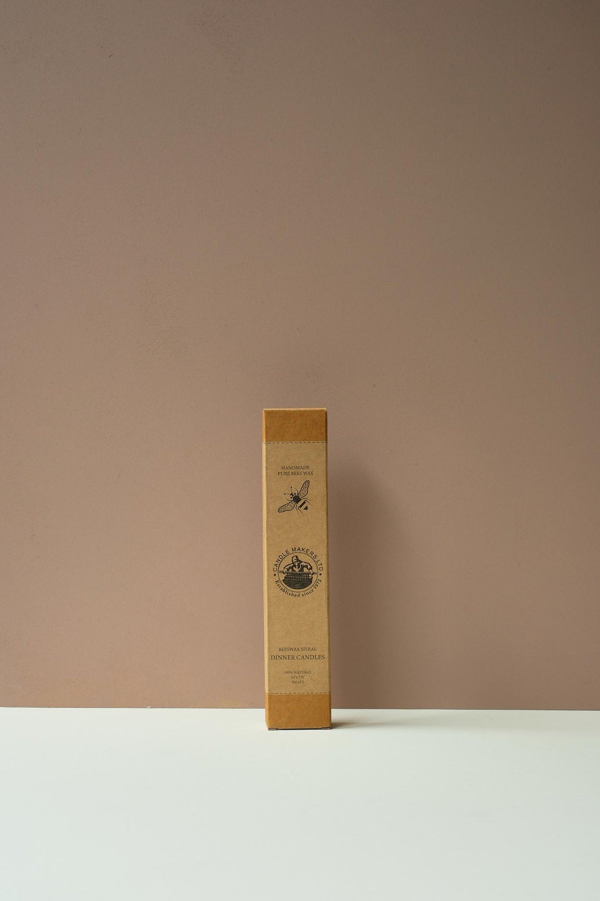 Spiral Beeswax Candle Pair