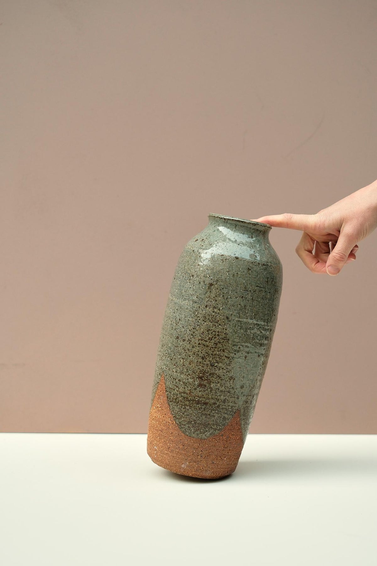 Olive Glaze Vase by Nicolas Dover