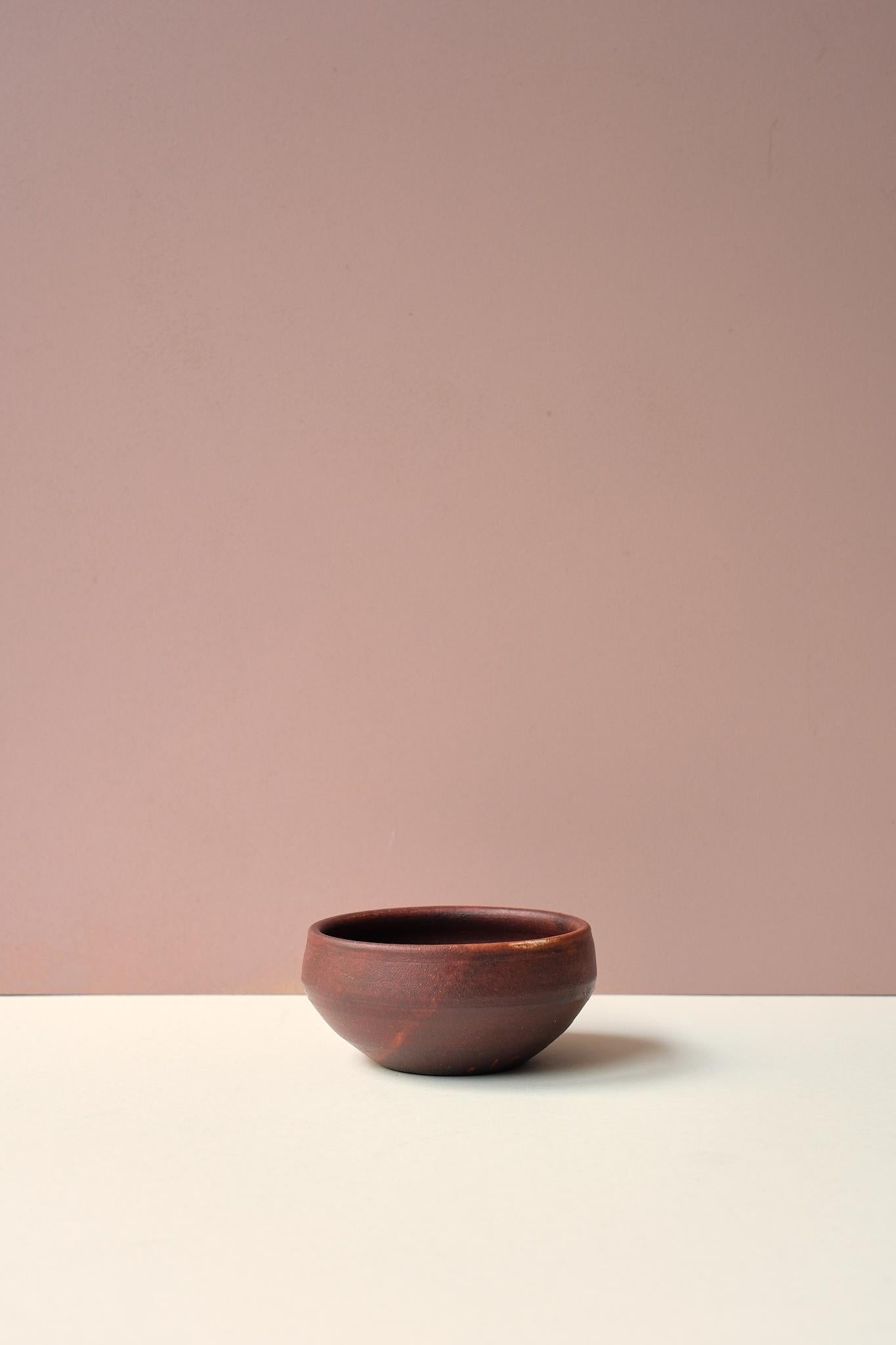 Small Red-Brown Glaze Bowl by Grace McCarthy