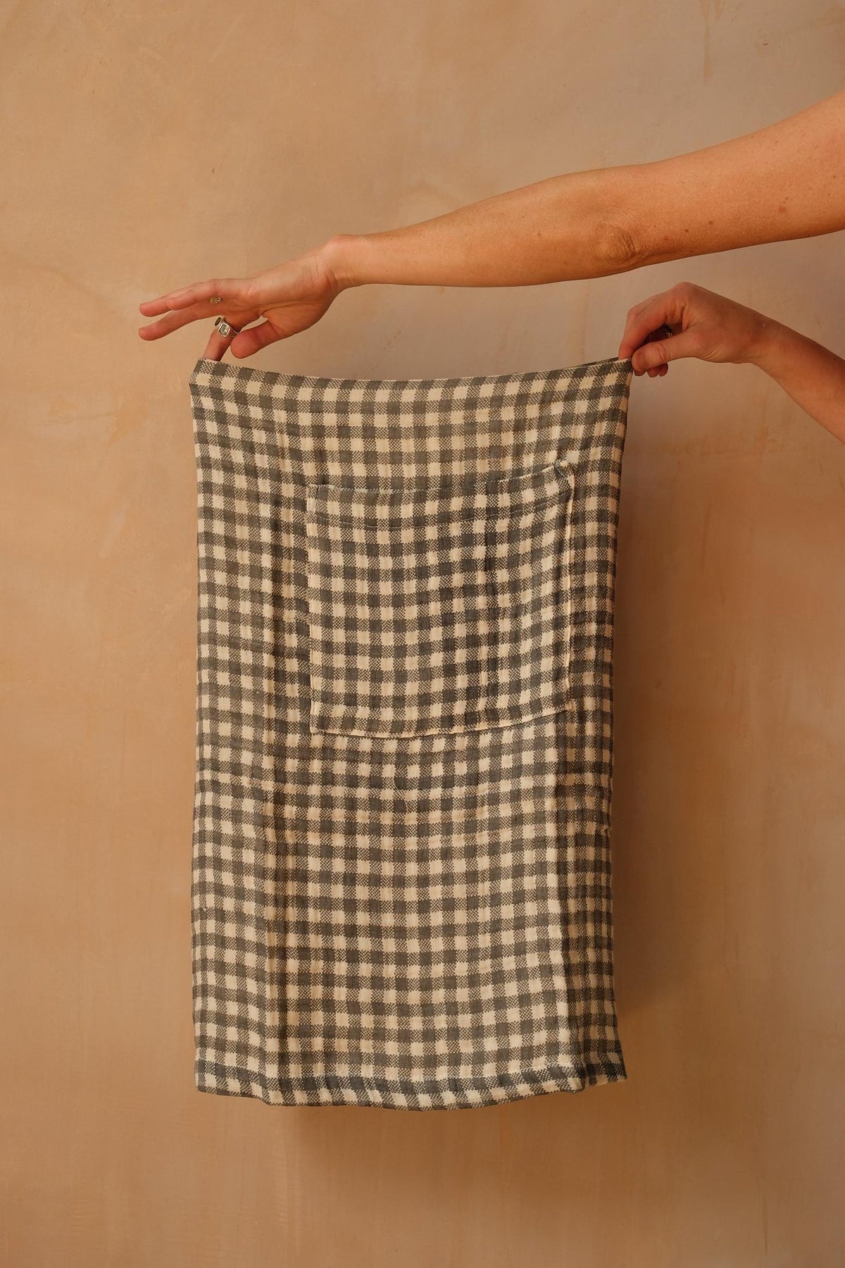 Black Gingham Apron
