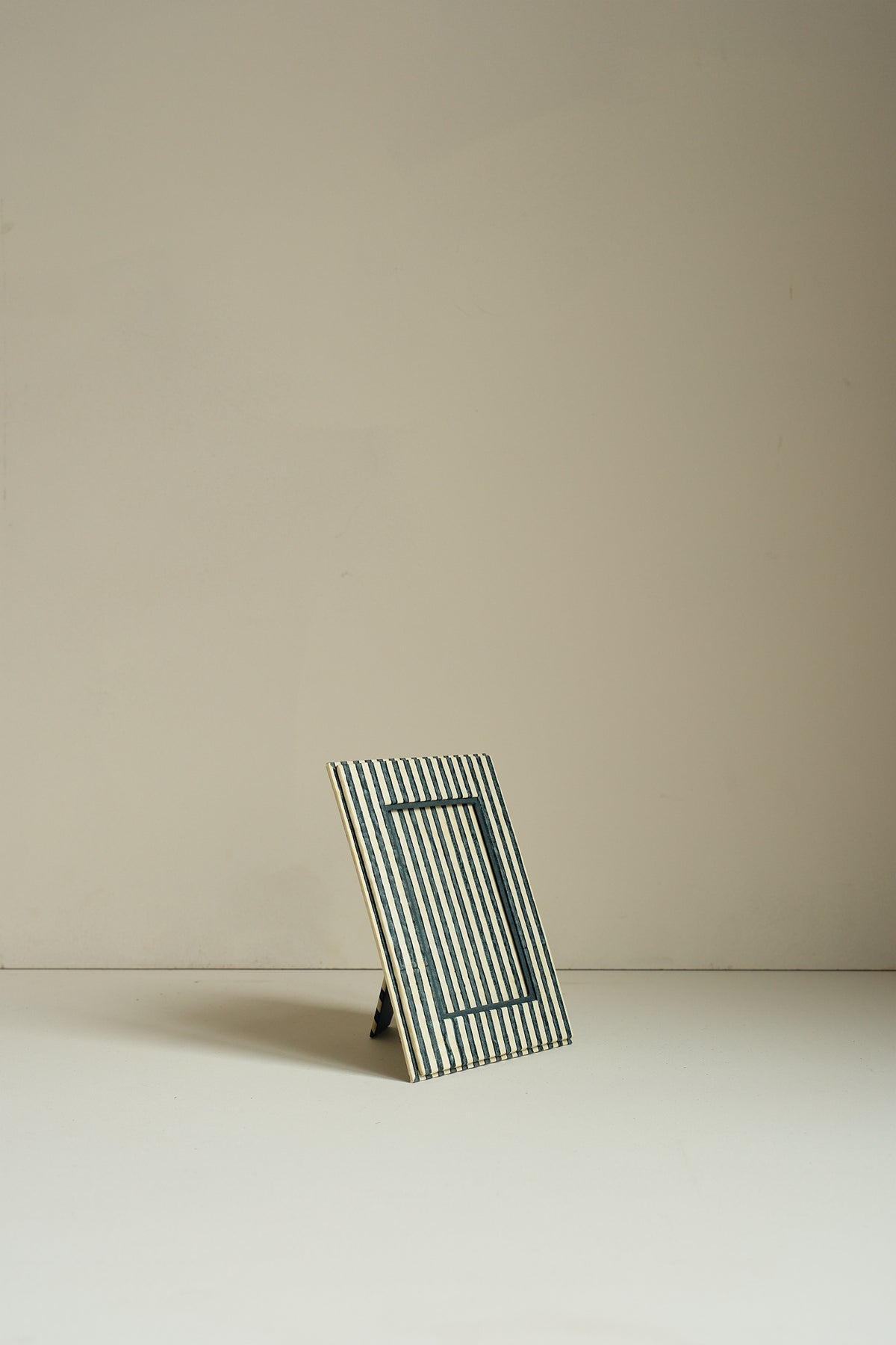 Block Printed Picture Frame - Blue Stripe