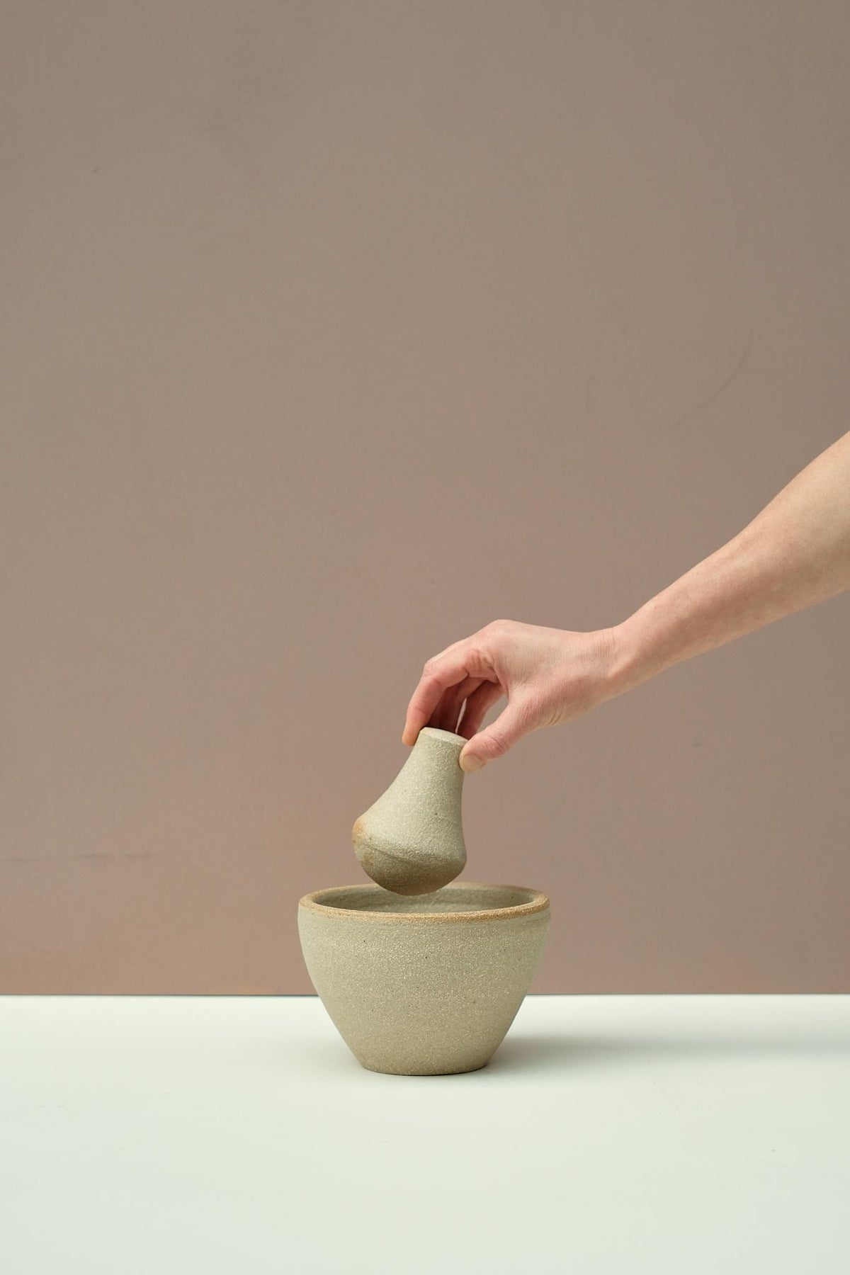 Sand Clay Pestle & Mortar by Grace McCarthy