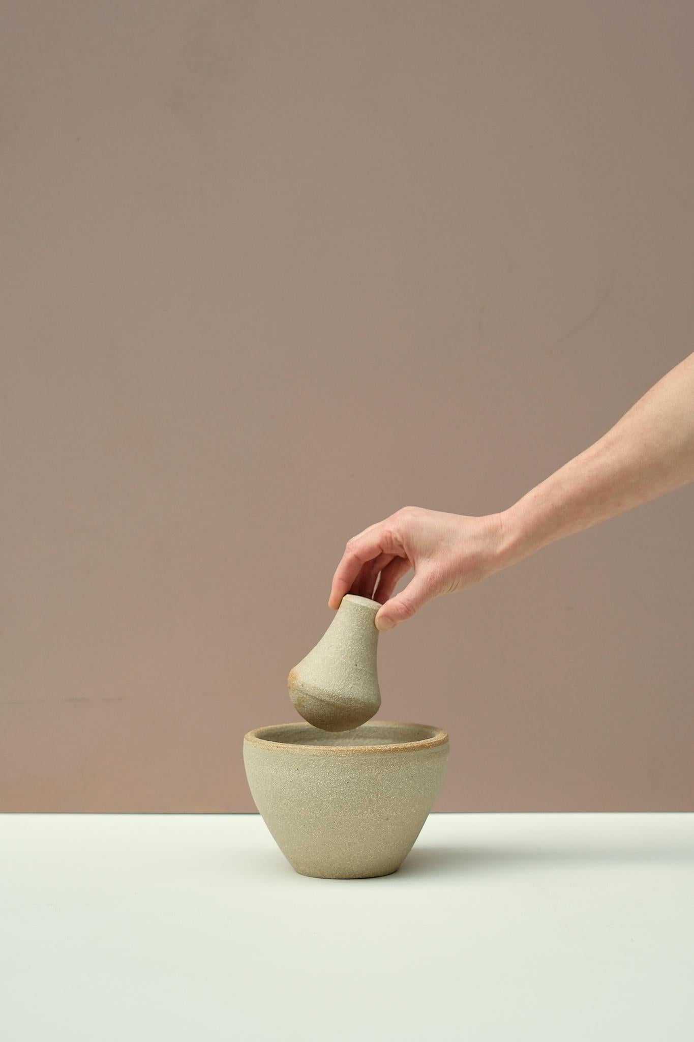 Sand Clay Pestle & Mortar by Grace McCarthy