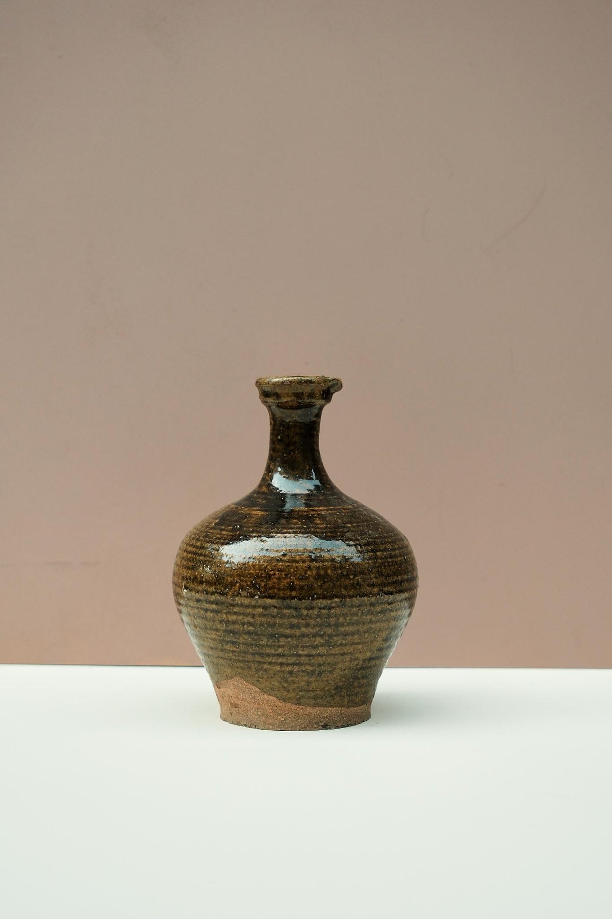 Antique Glazed Bottle Vase