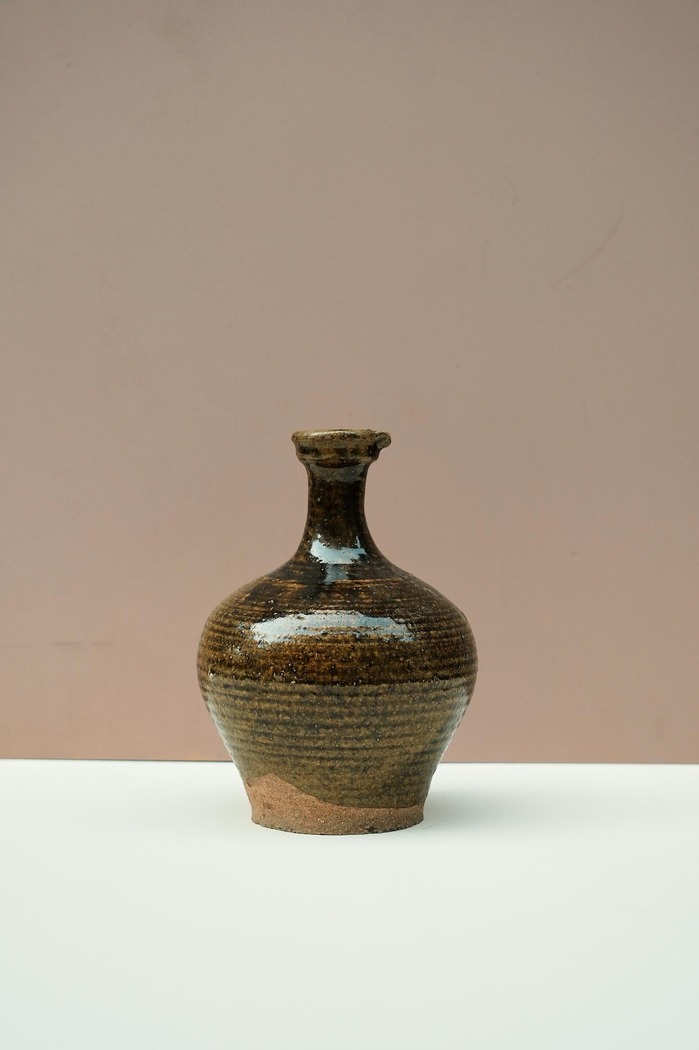 Antique Glazed Bottle Vase