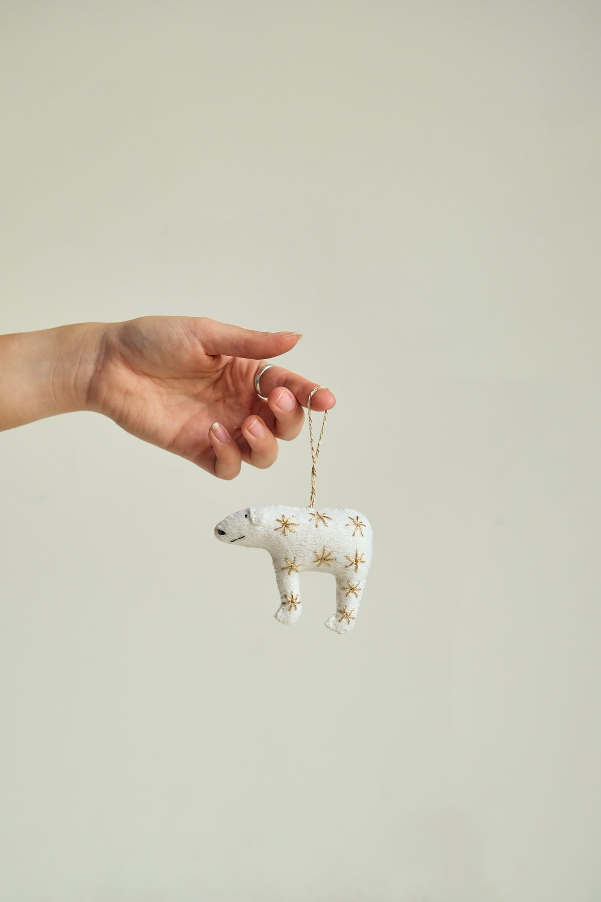 Embroidered Polar Bear Decoration