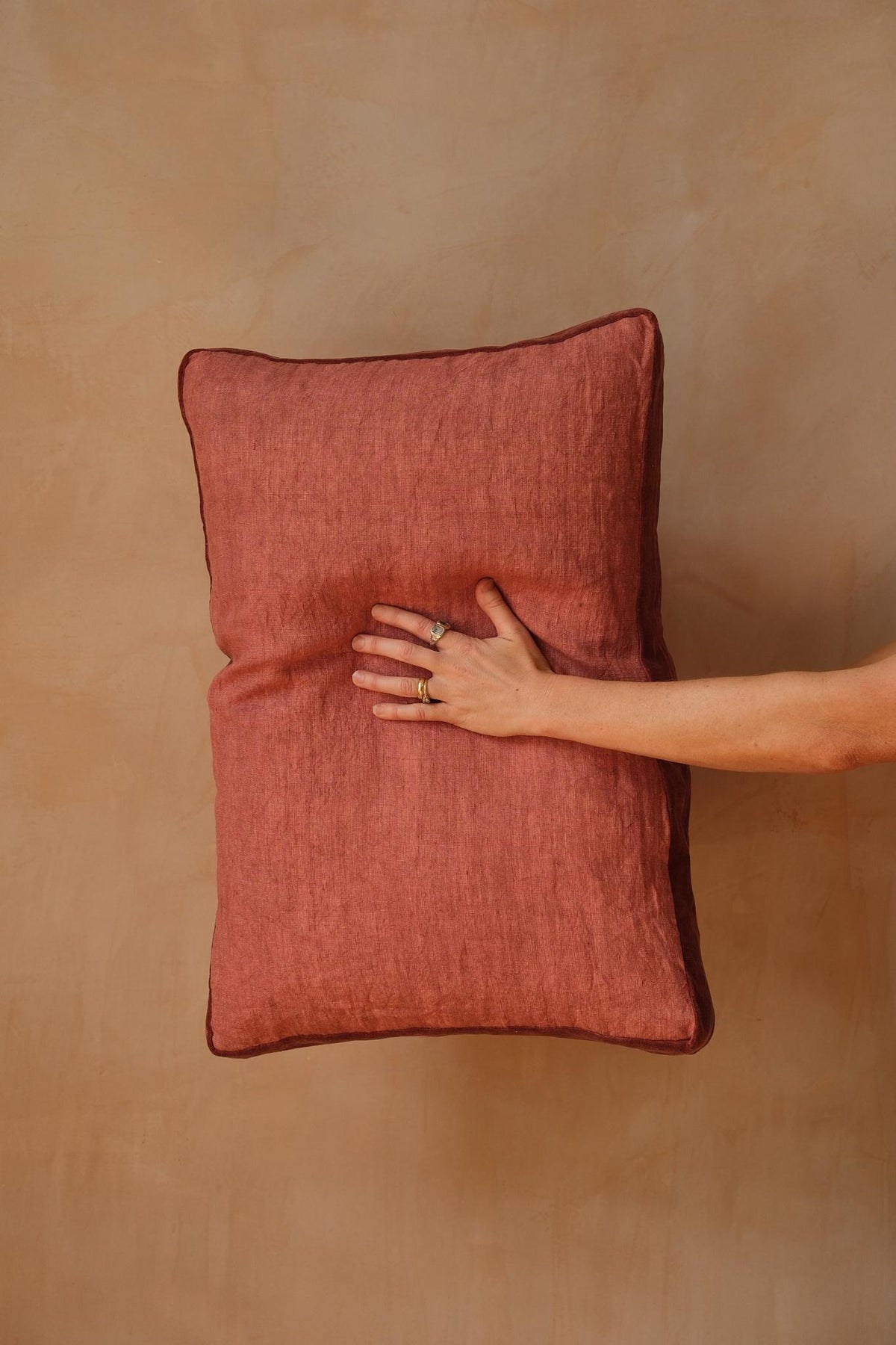 Velvet Border Cushion by Pomax